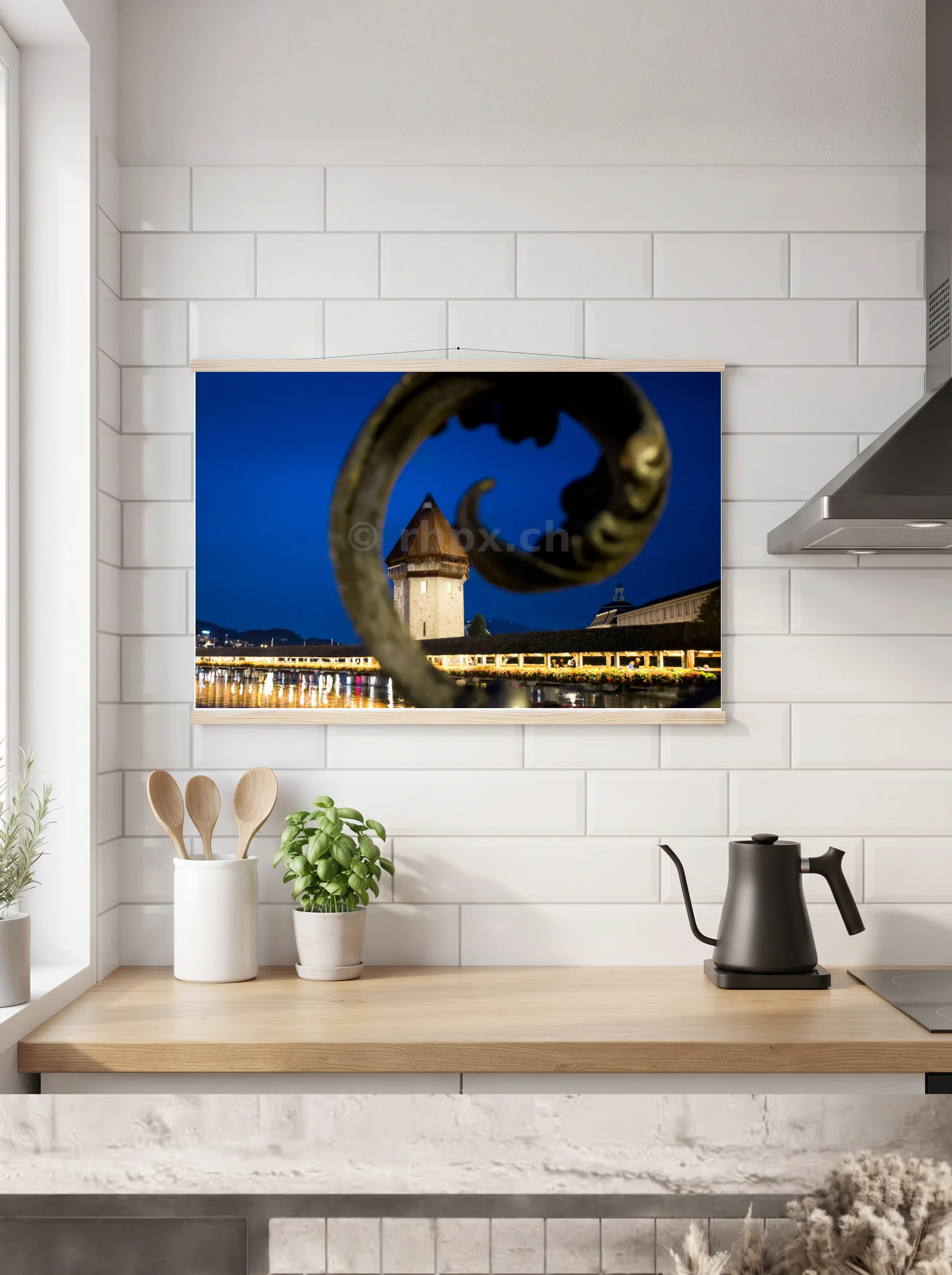 Premium-Poster mit Leisten horizontal 60x90 cm