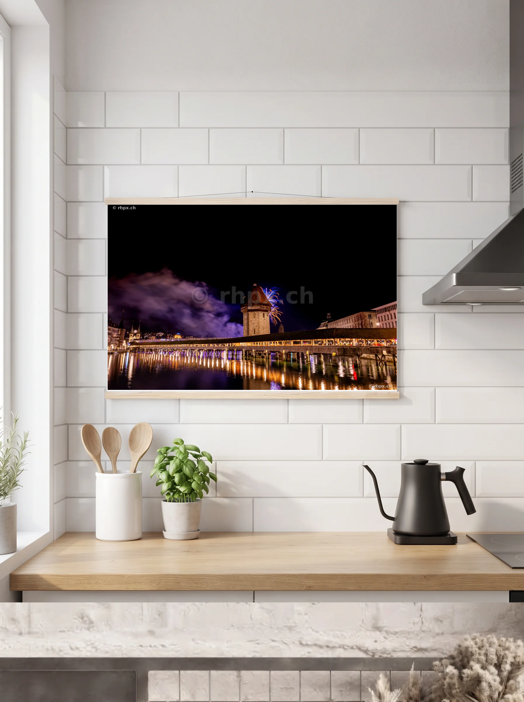 Premium-Poster mit Leisten horizontal 60x90 cm