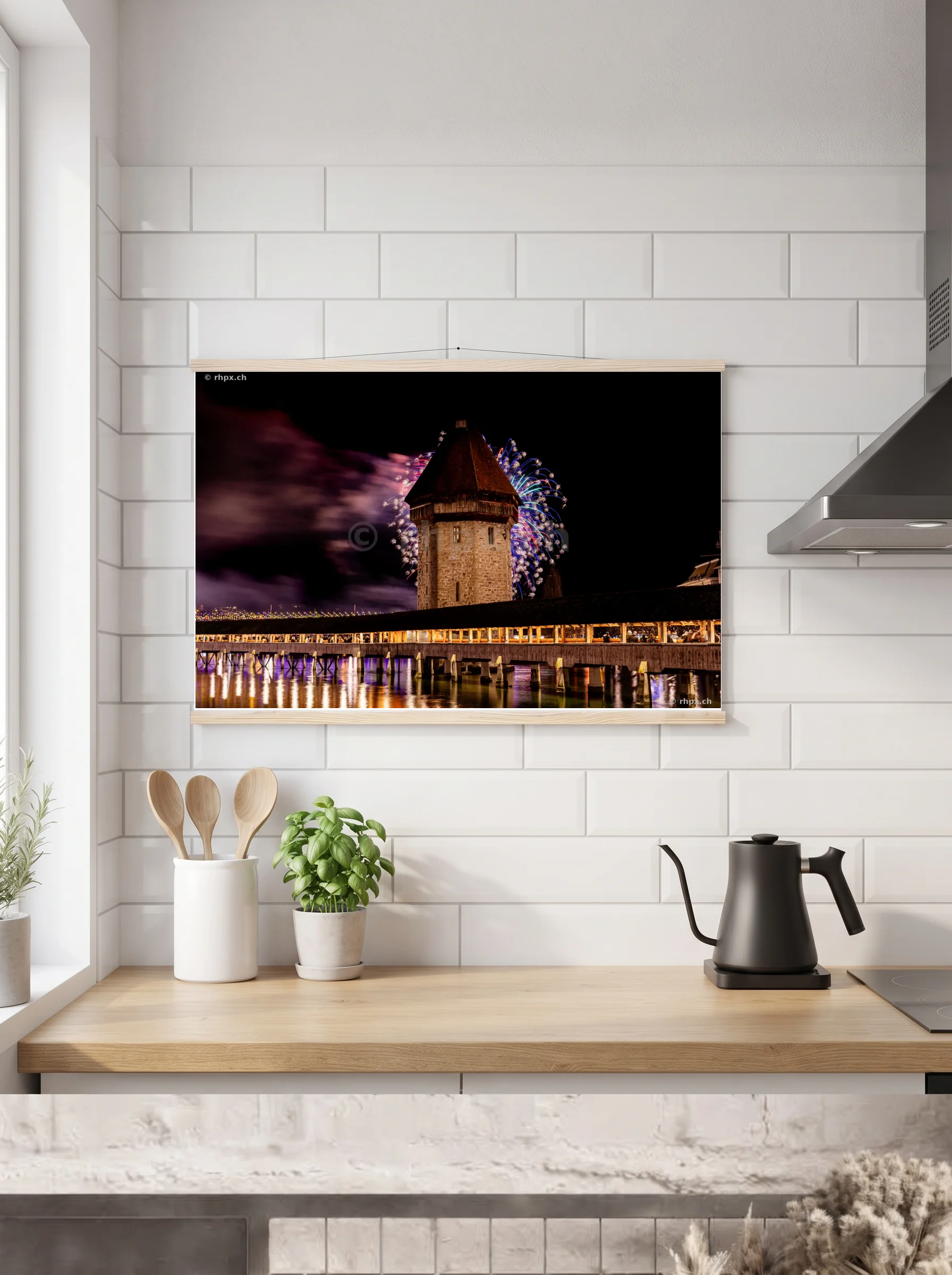 Premium-Poster mit Leisten horizontal 70 x 100 cm