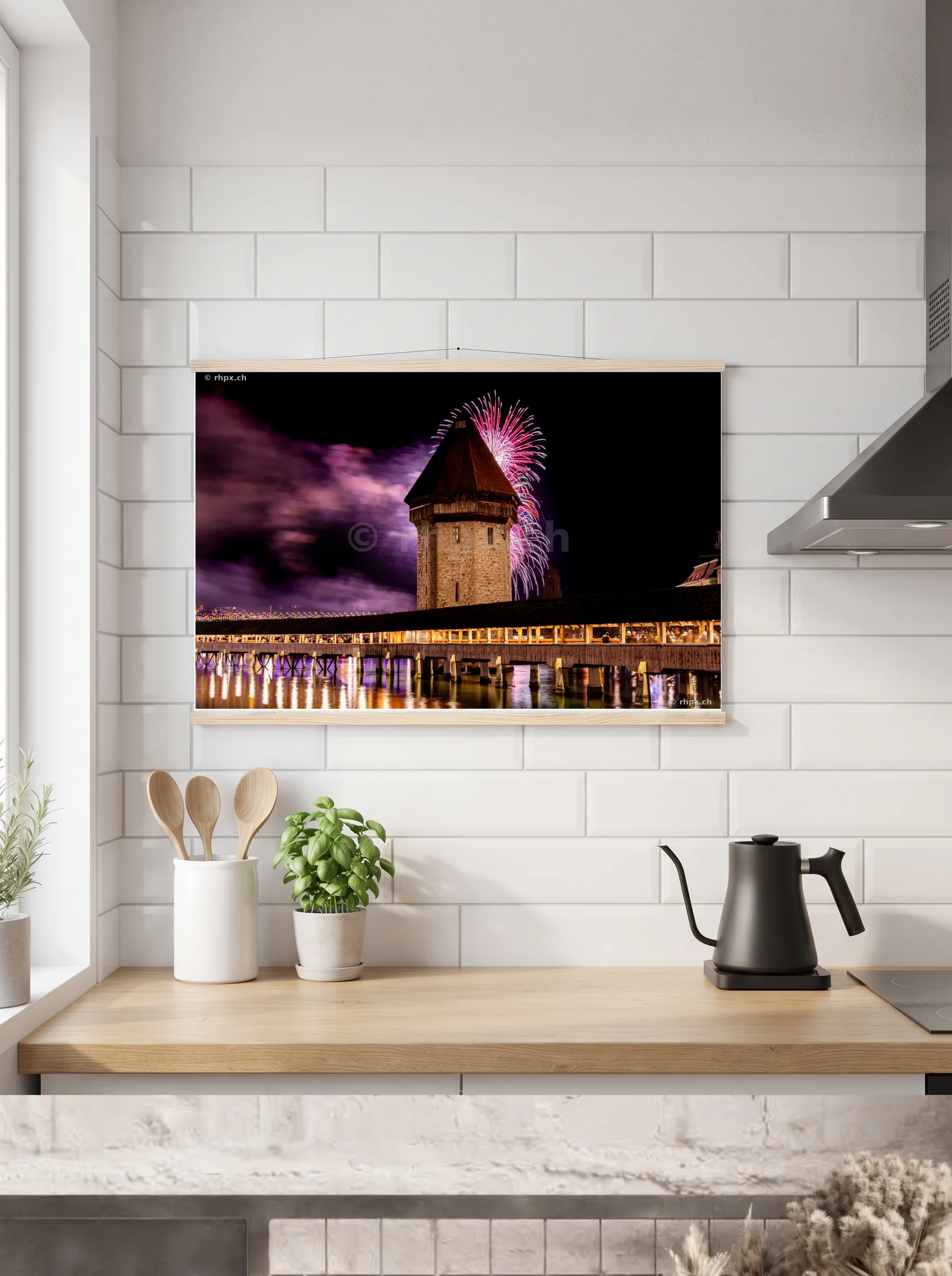Premium-Poster mit Leisten horizontal 60x90 cm