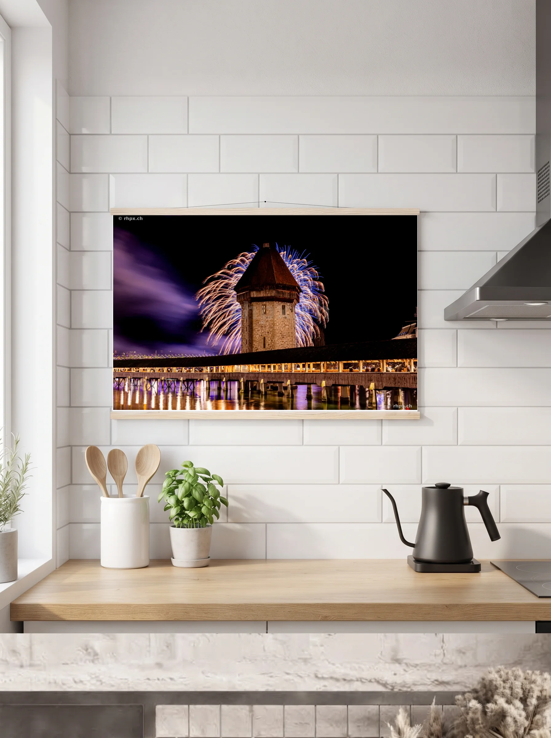 Premium-Poster mit Leisten horizontal 70 x 100 cm