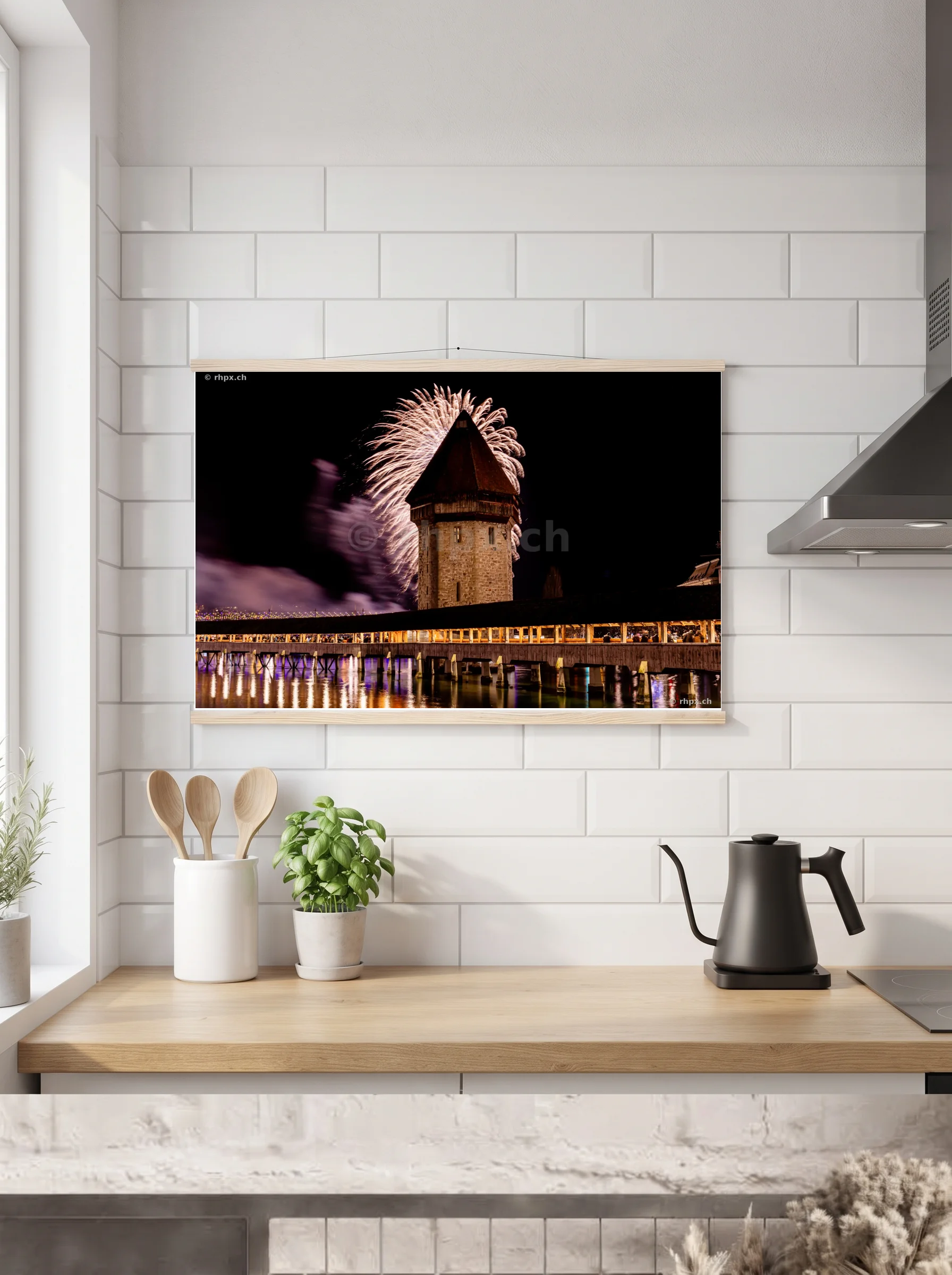 Premium-Poster mit Leisten horizontal 70 x 100 cm
