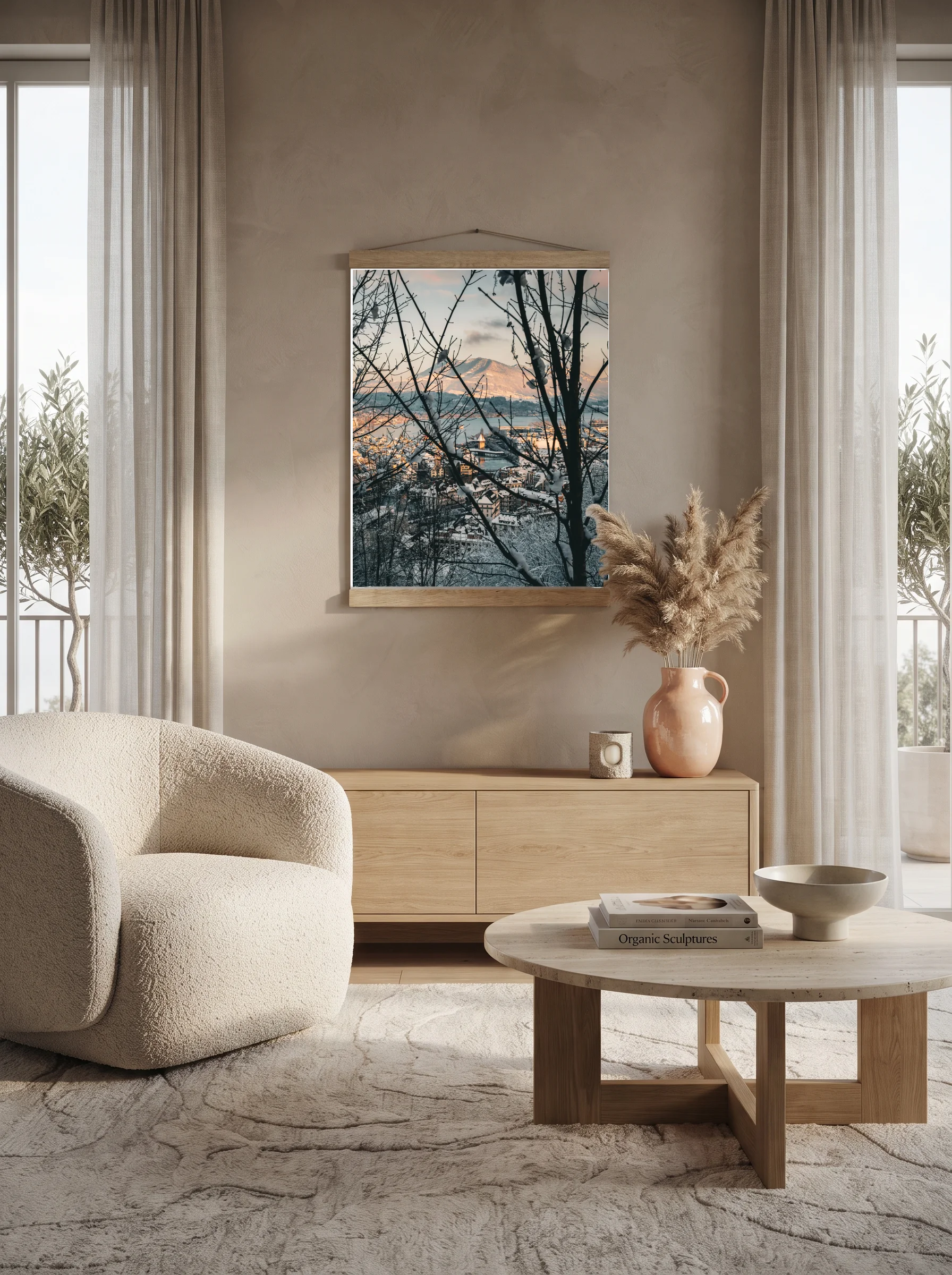 Premium-Poster mit Leisten Vertikal 60x90 cm