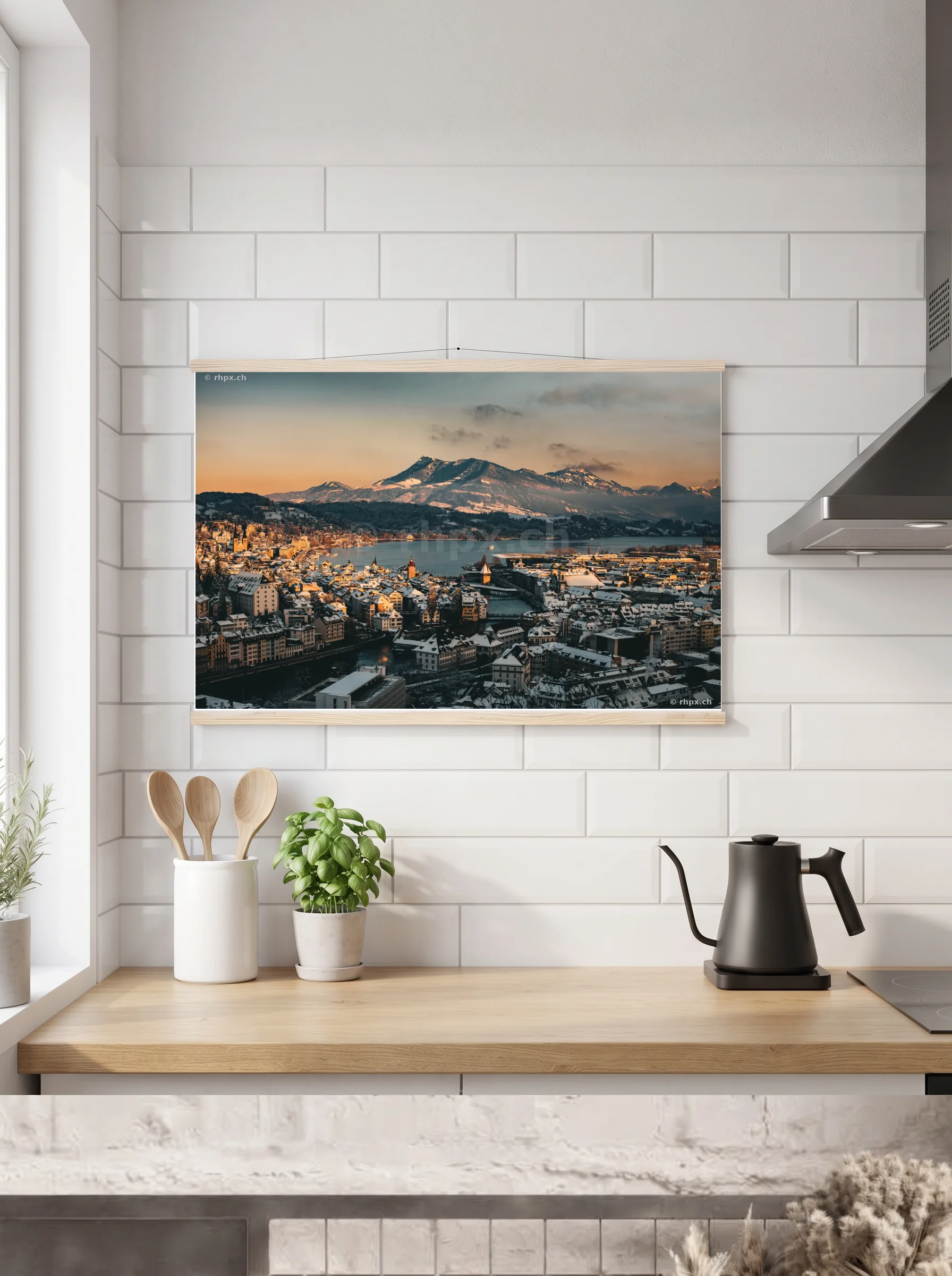 Premium-Poster mit Leisten horizontal 60x90 cm