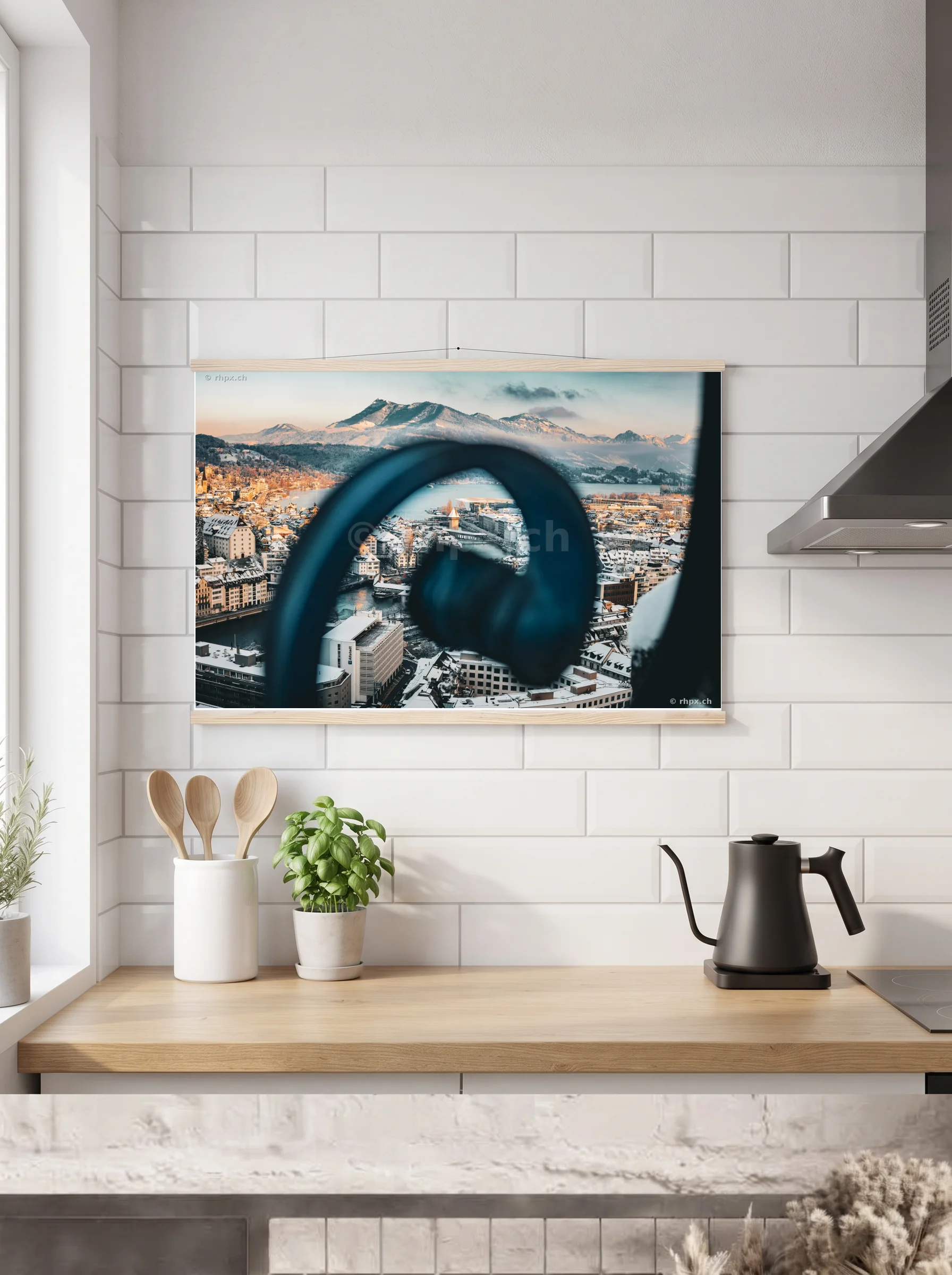 Premium-Poster mit Leisten horizontal 60x90 cm
