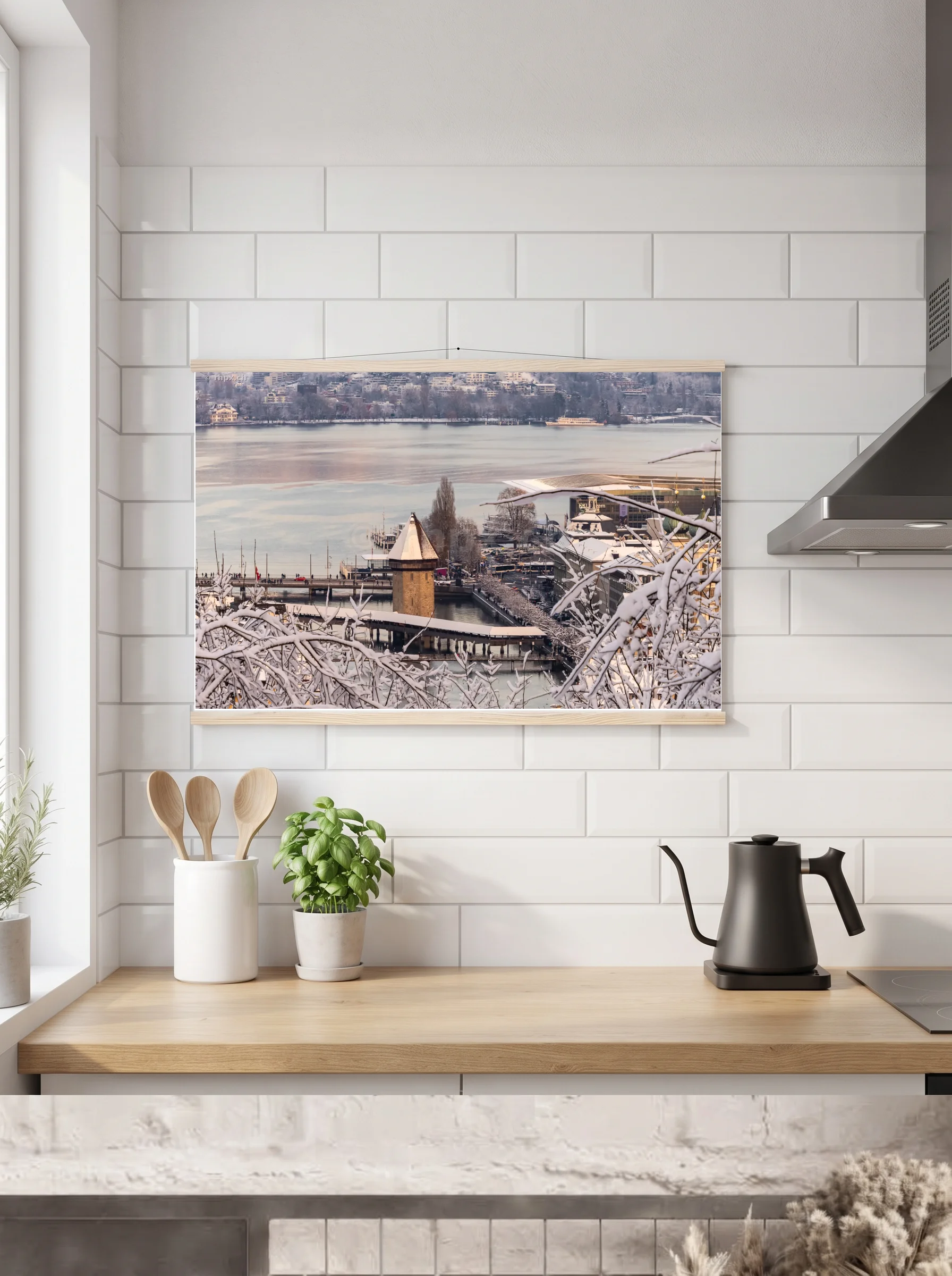 Premium-Poster mit Leisten horizontal 60x90 cm