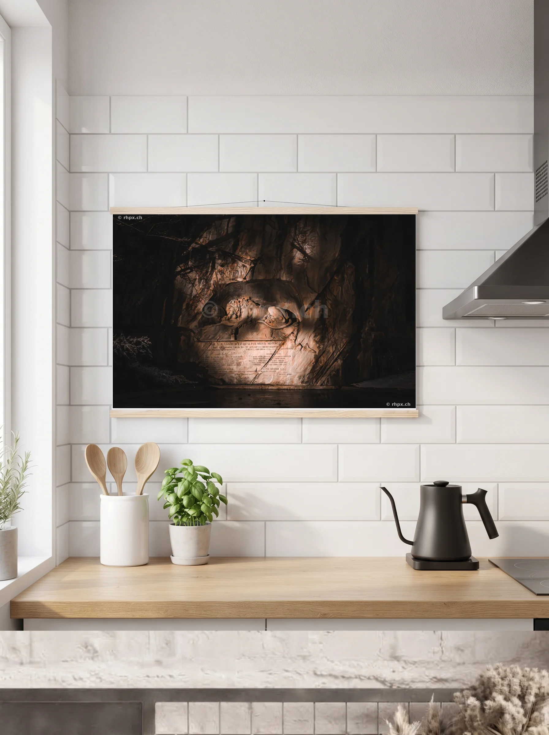 Premium-Poster mit Leisten horizontal 70 x 100 cm