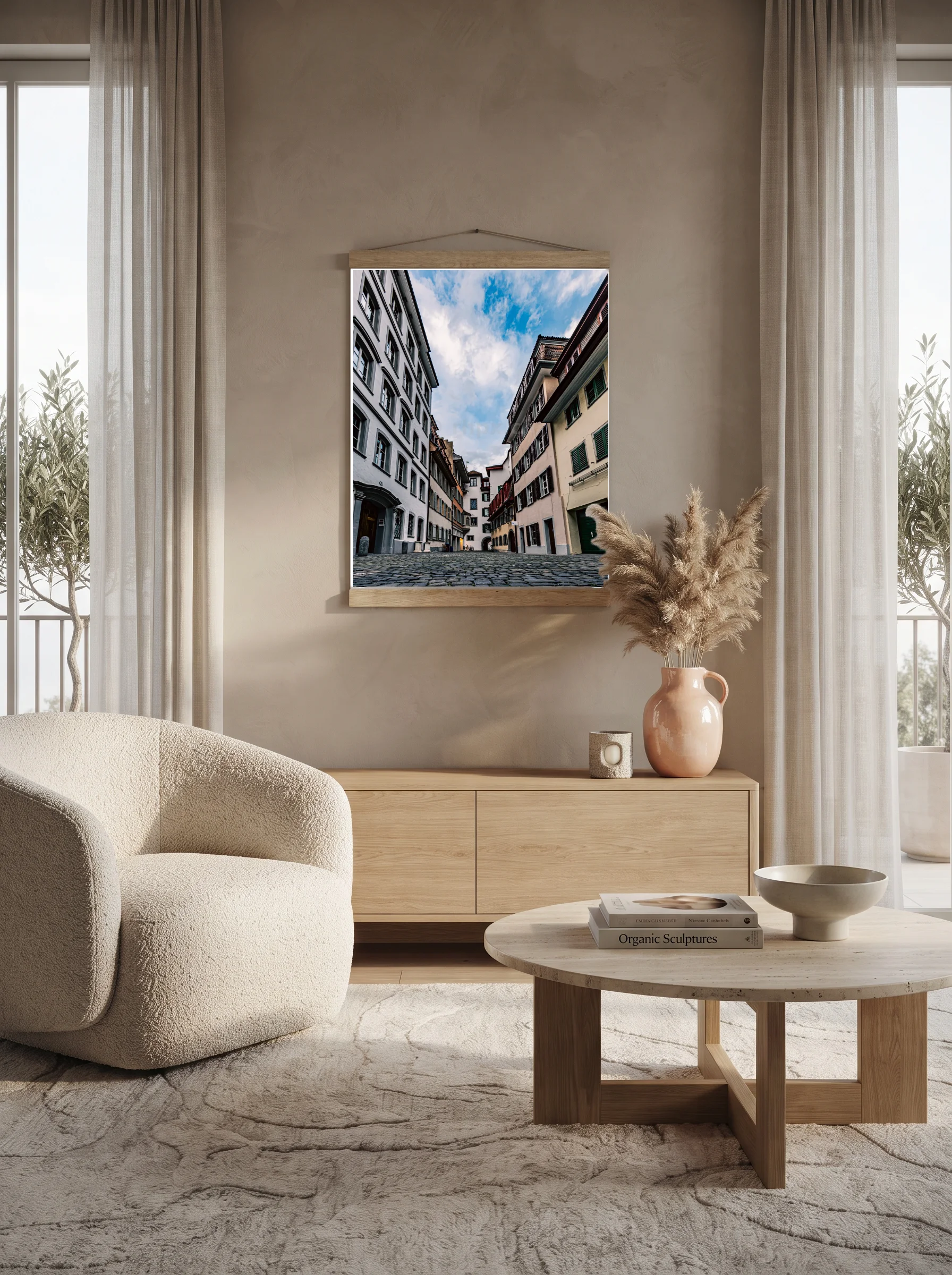Premium-Poster mit Leisten Vertikal A2 (42 x 59.4 cm)
