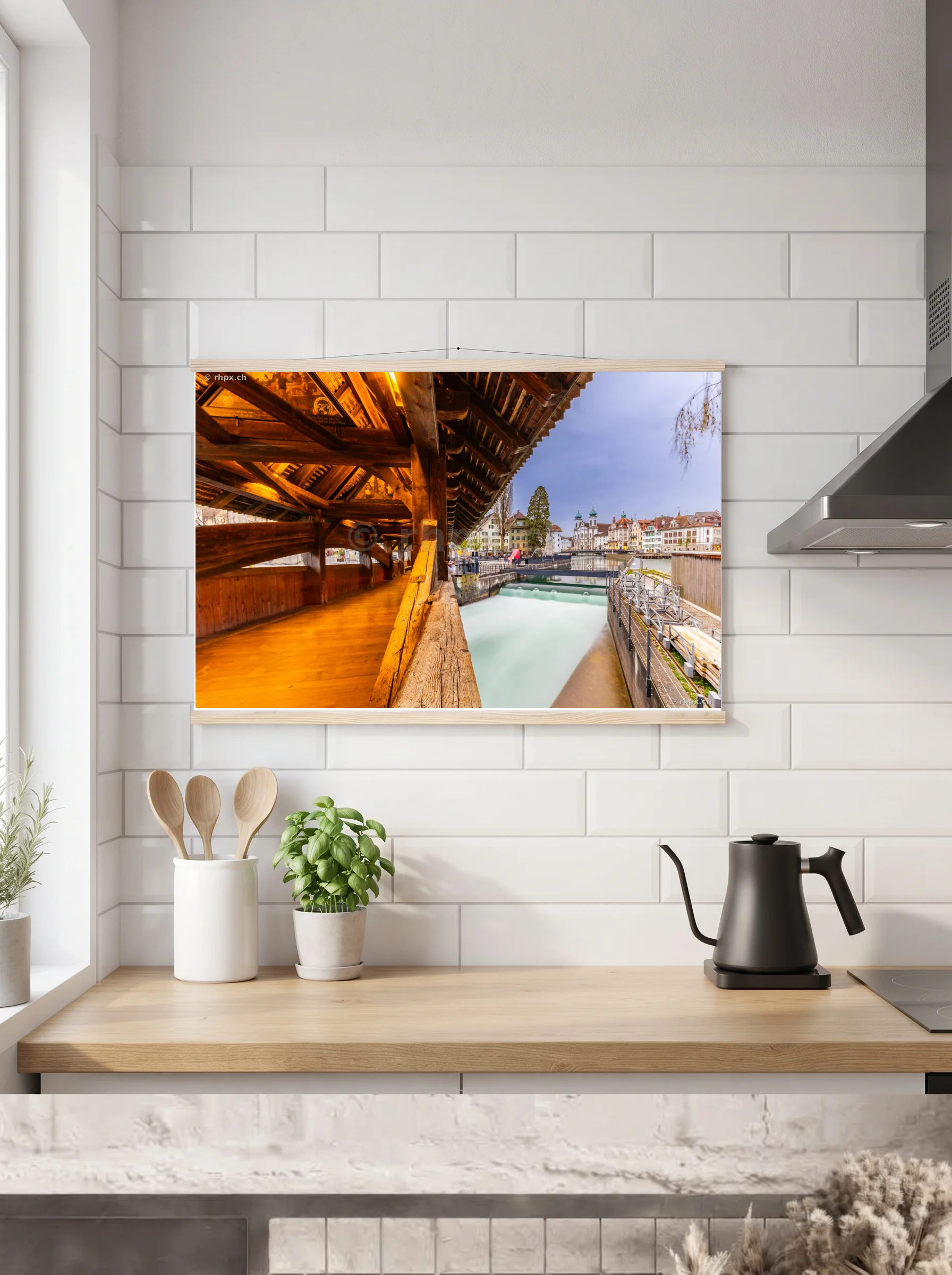 Premium-Poster mit Leisten horizontal 60x90 cm