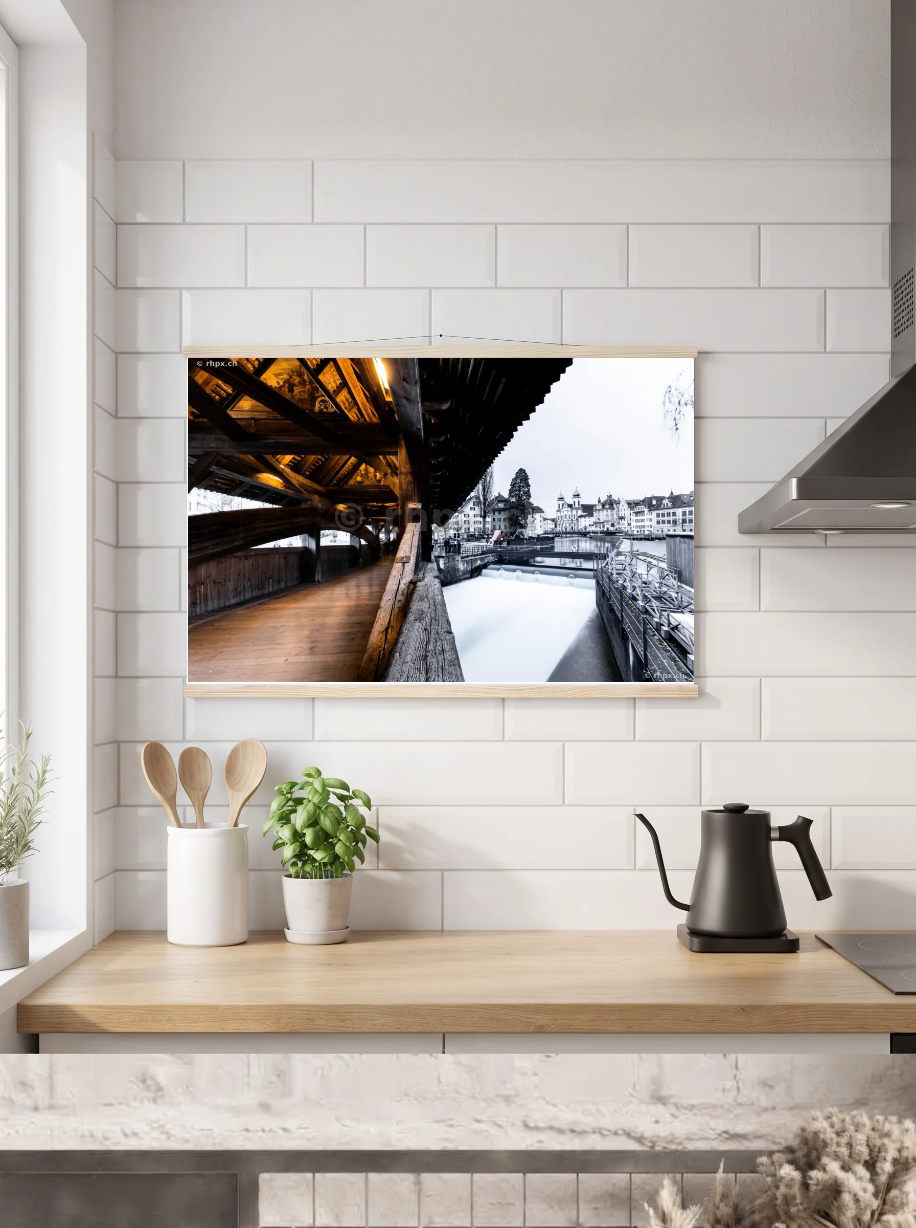 Premium-Poster mit Leisten horizontal 60x90 cm