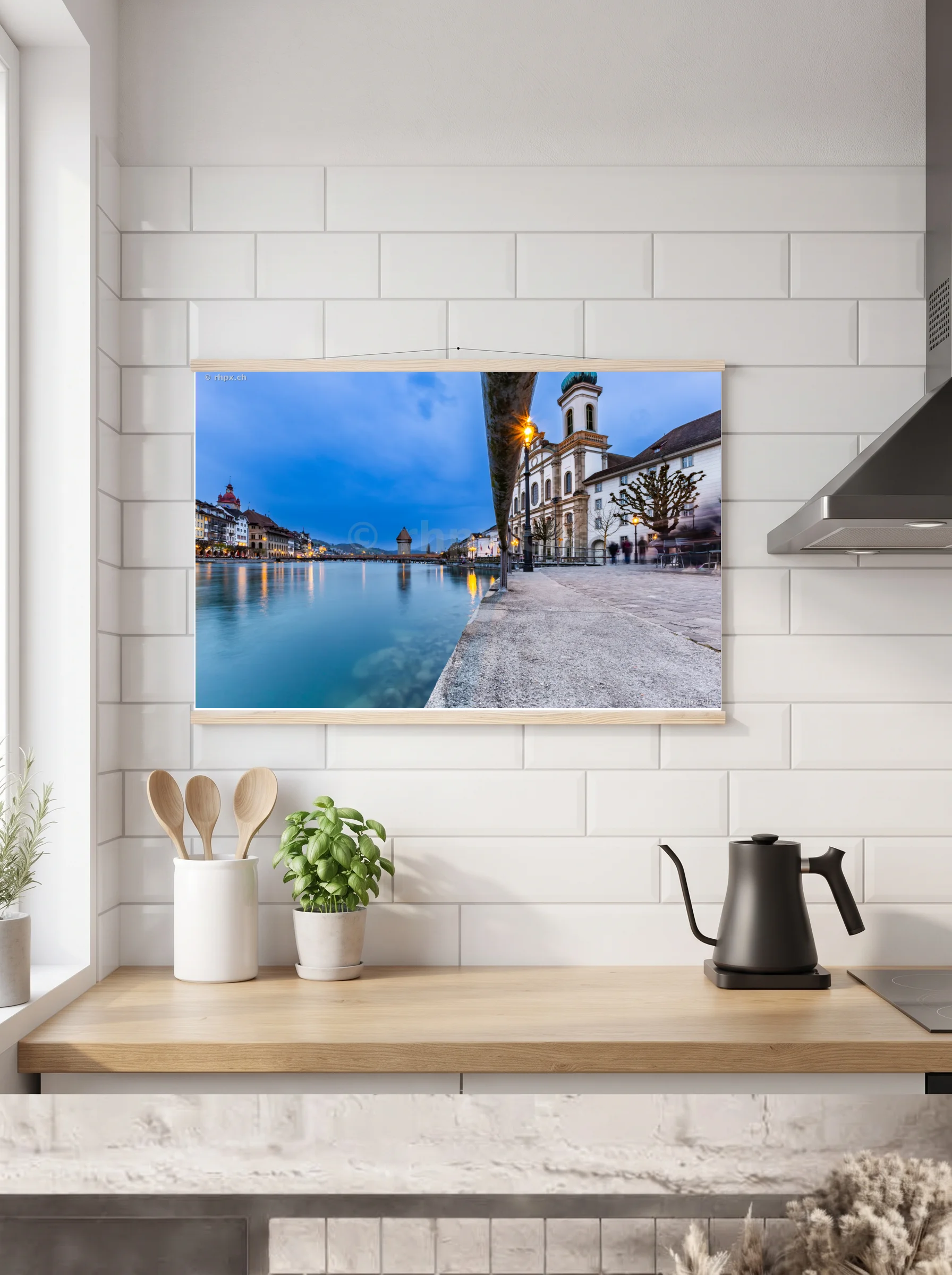 Premium-Poster mit Leisten horizontal 60x90 cm