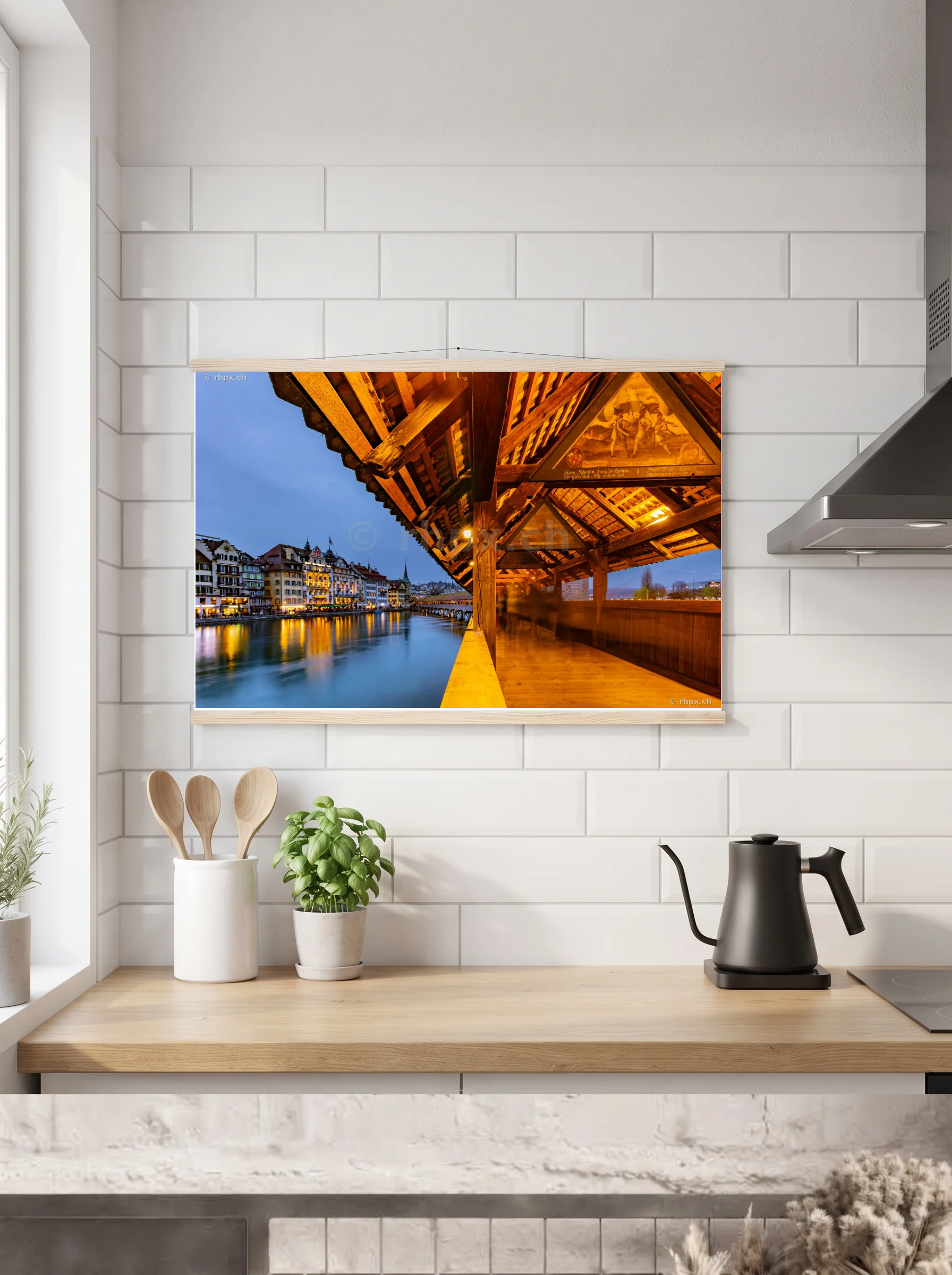 Premium-Poster mit Leisten horizontal 70 x 100 cm