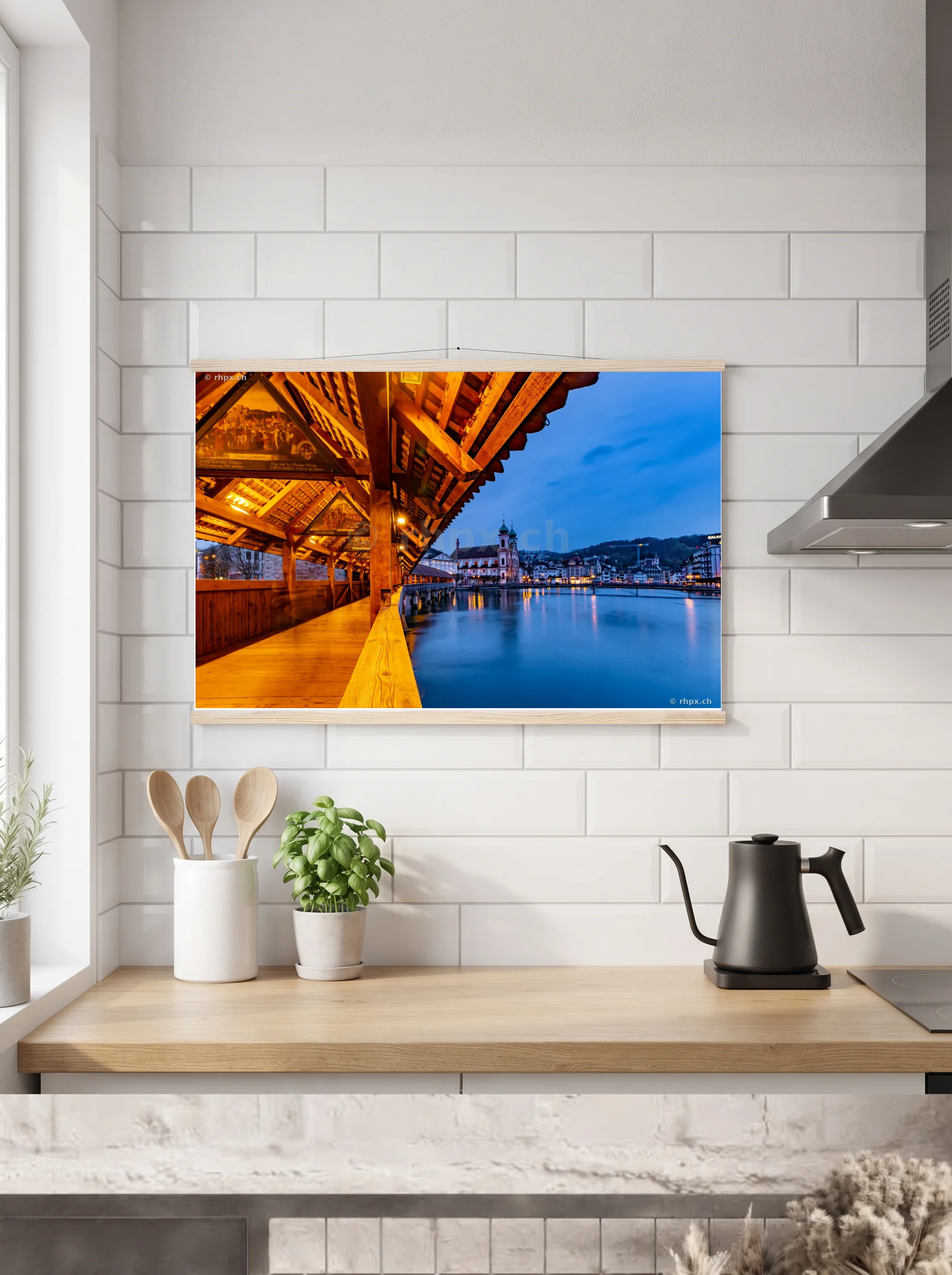 Premium-Poster mit Leisten horizontal 60x90 cm