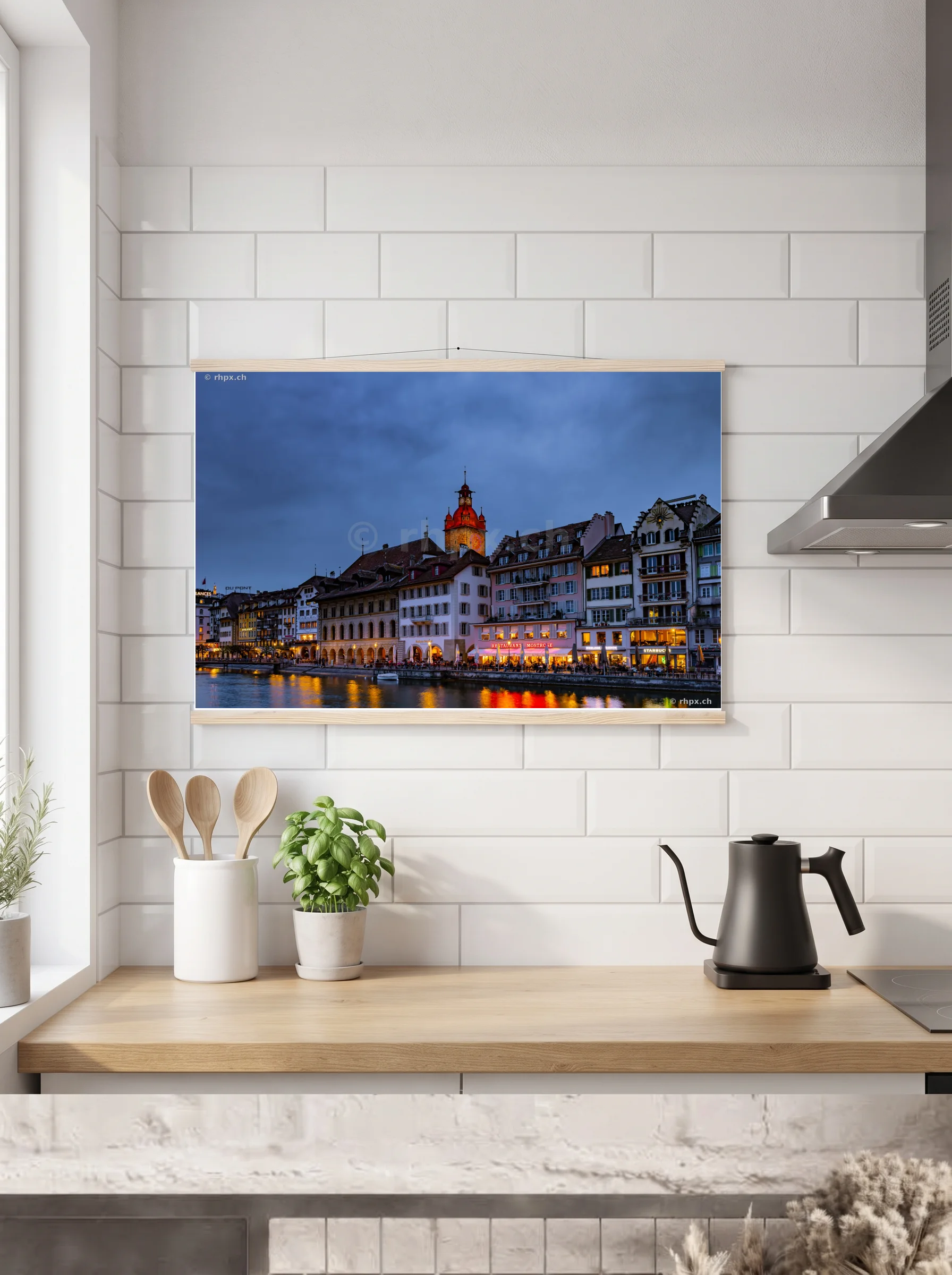 Premium-Poster mit Leisten horizontal 60x90 cm