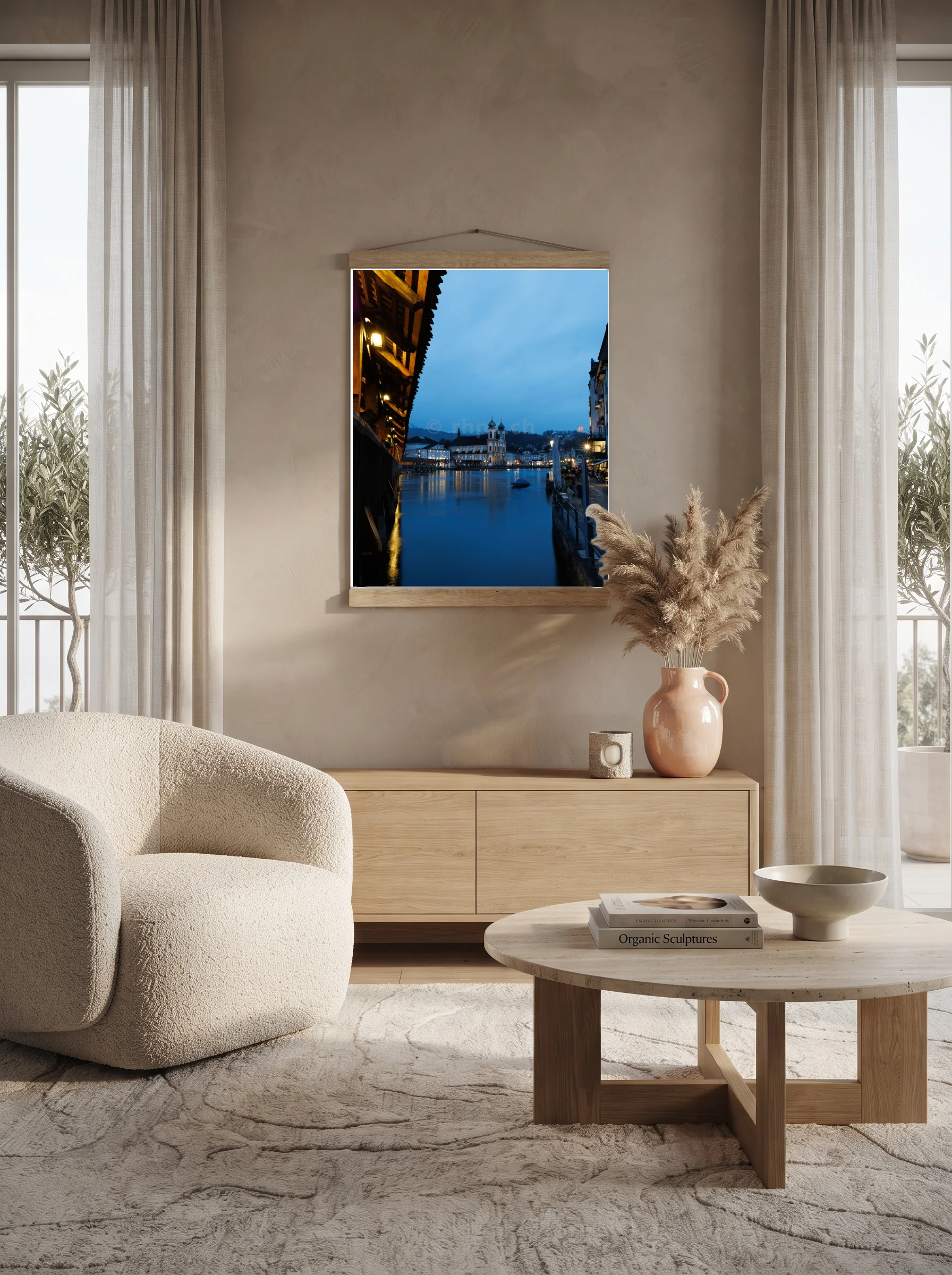 Premium-Poster mit Leisten Vertikal A1 (59.4 x 84.1 cm)