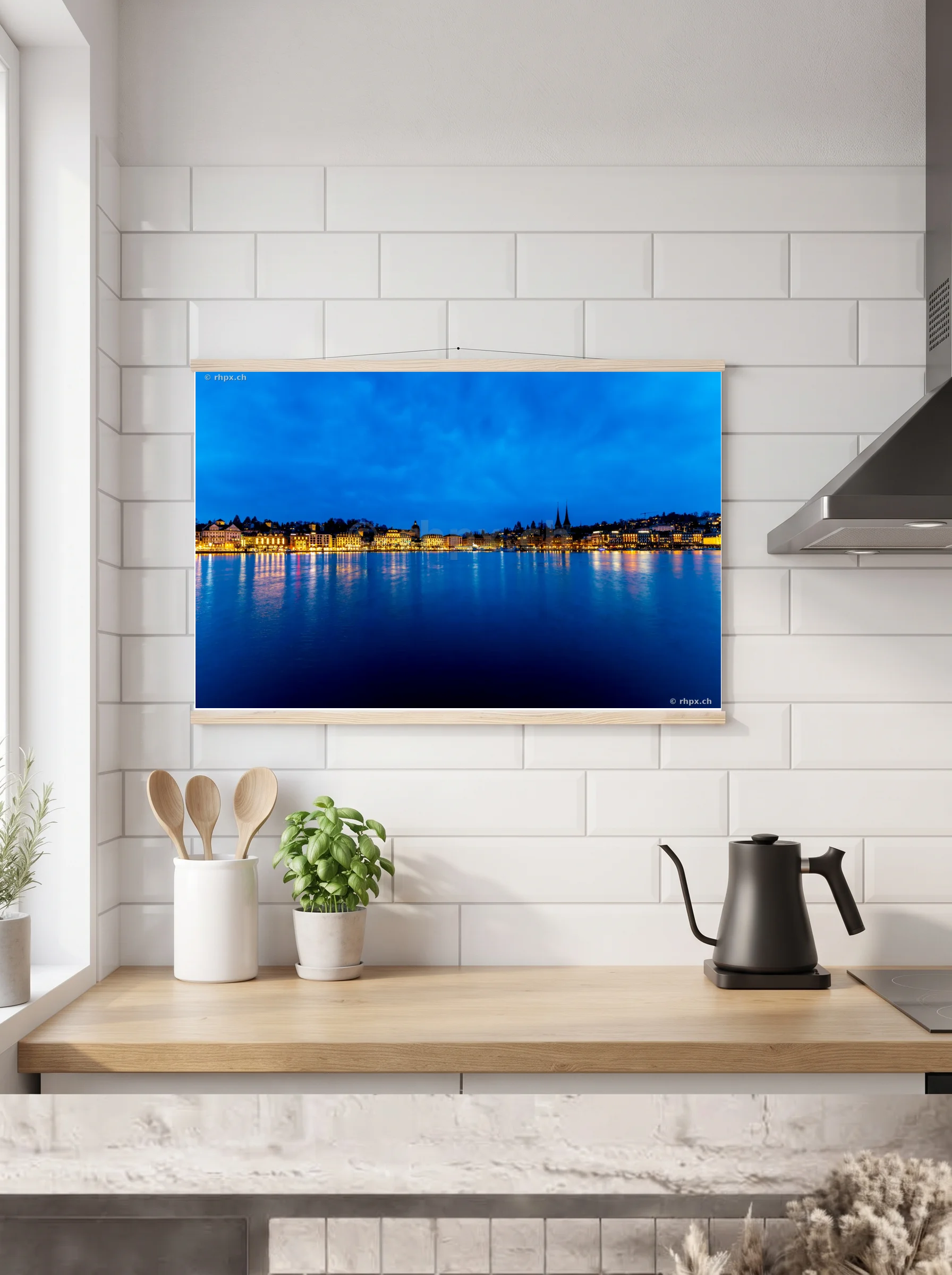 Premium-Poster mit Leisten horizontal 60x90 cm