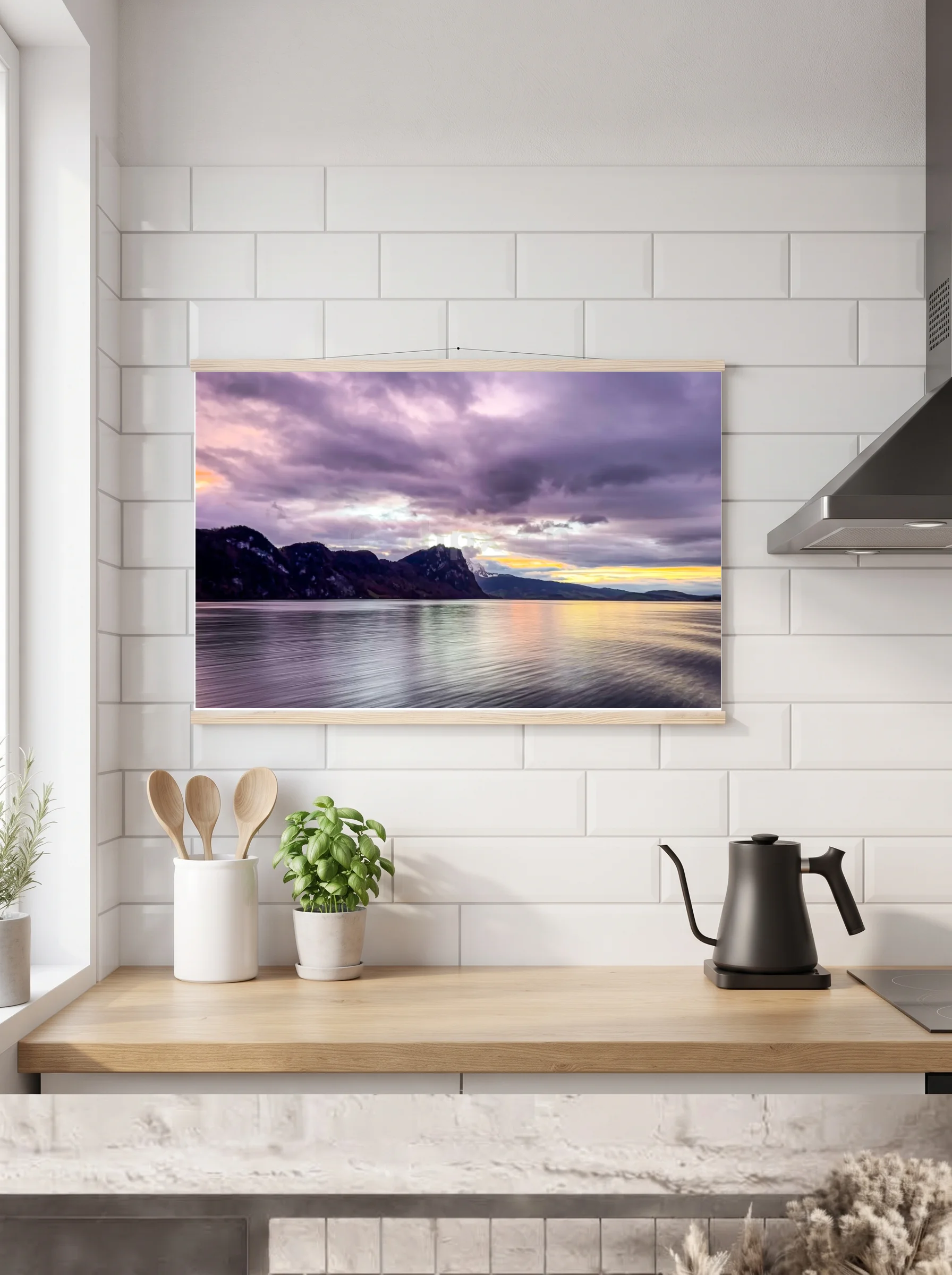 Premium-Poster mit Leisten horizontal 60x90 cm