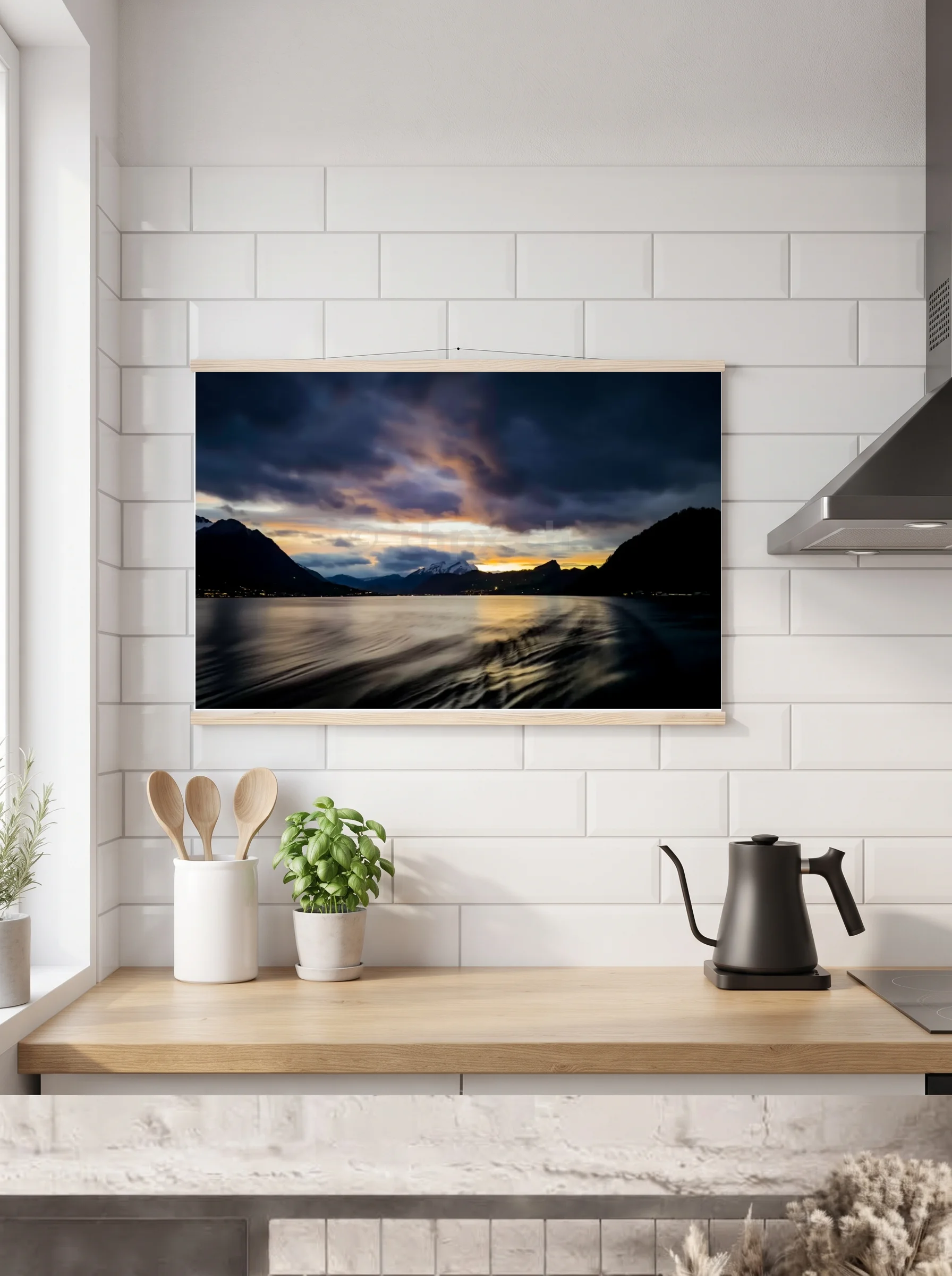 Premium-Poster mit Leisten horizontal 60x90 cm