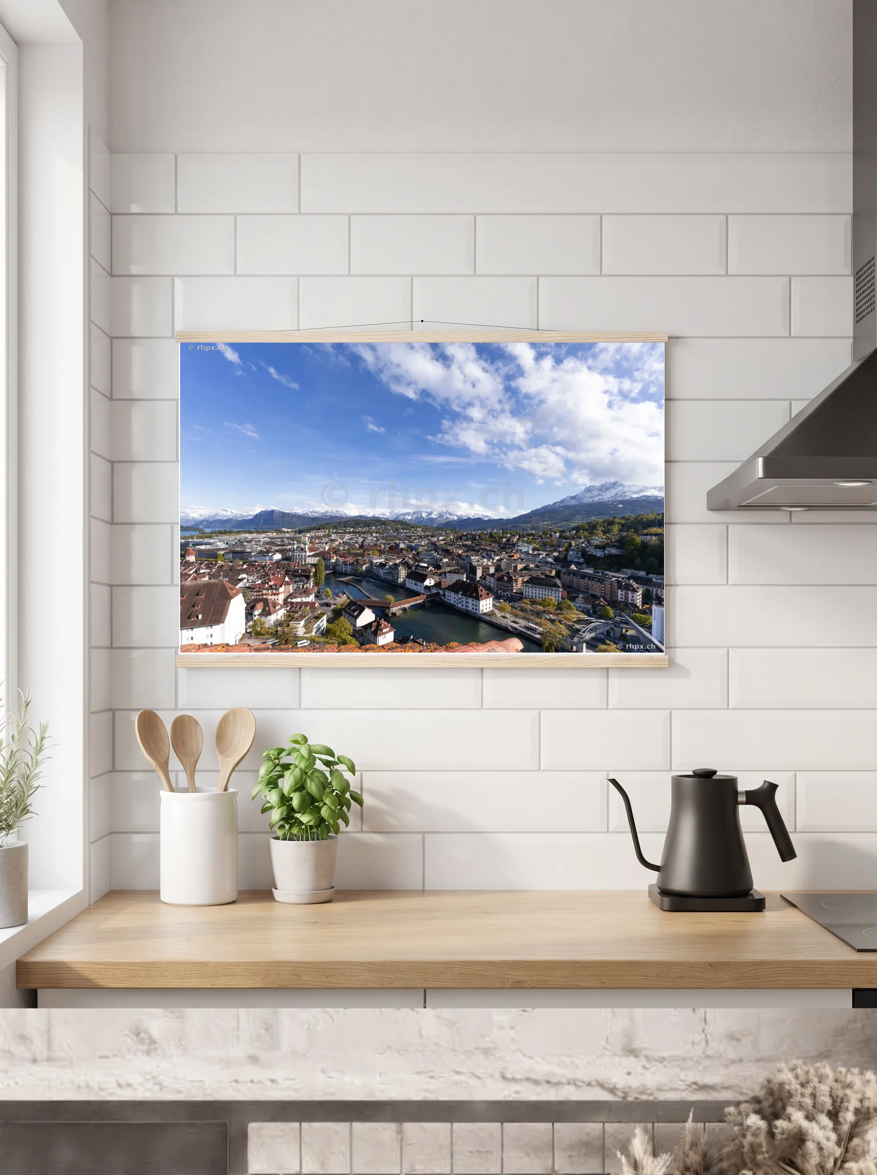 Premium-Poster mit Leisten horizontal 60x90 cm