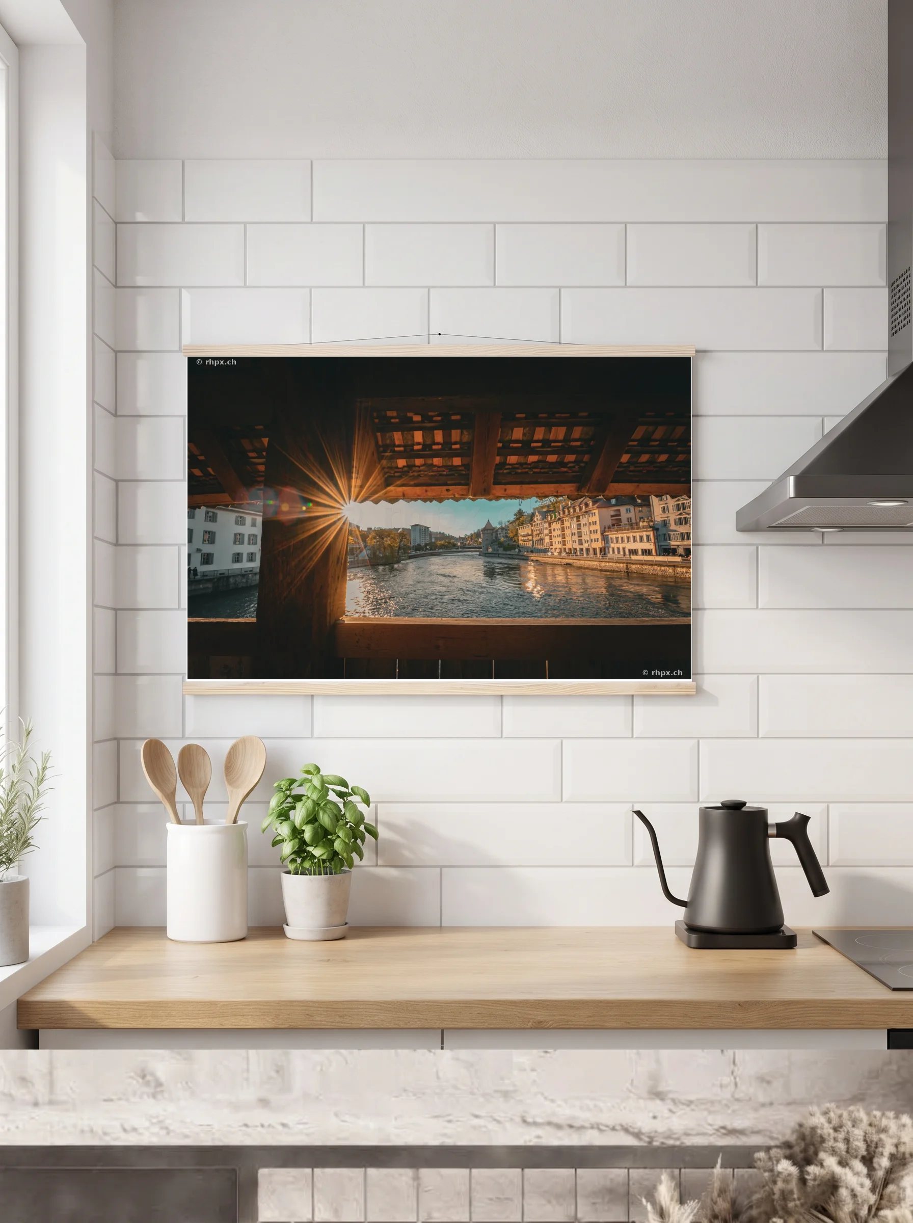 Premium-Poster mit Leisten horizontal 70 x 100 cm