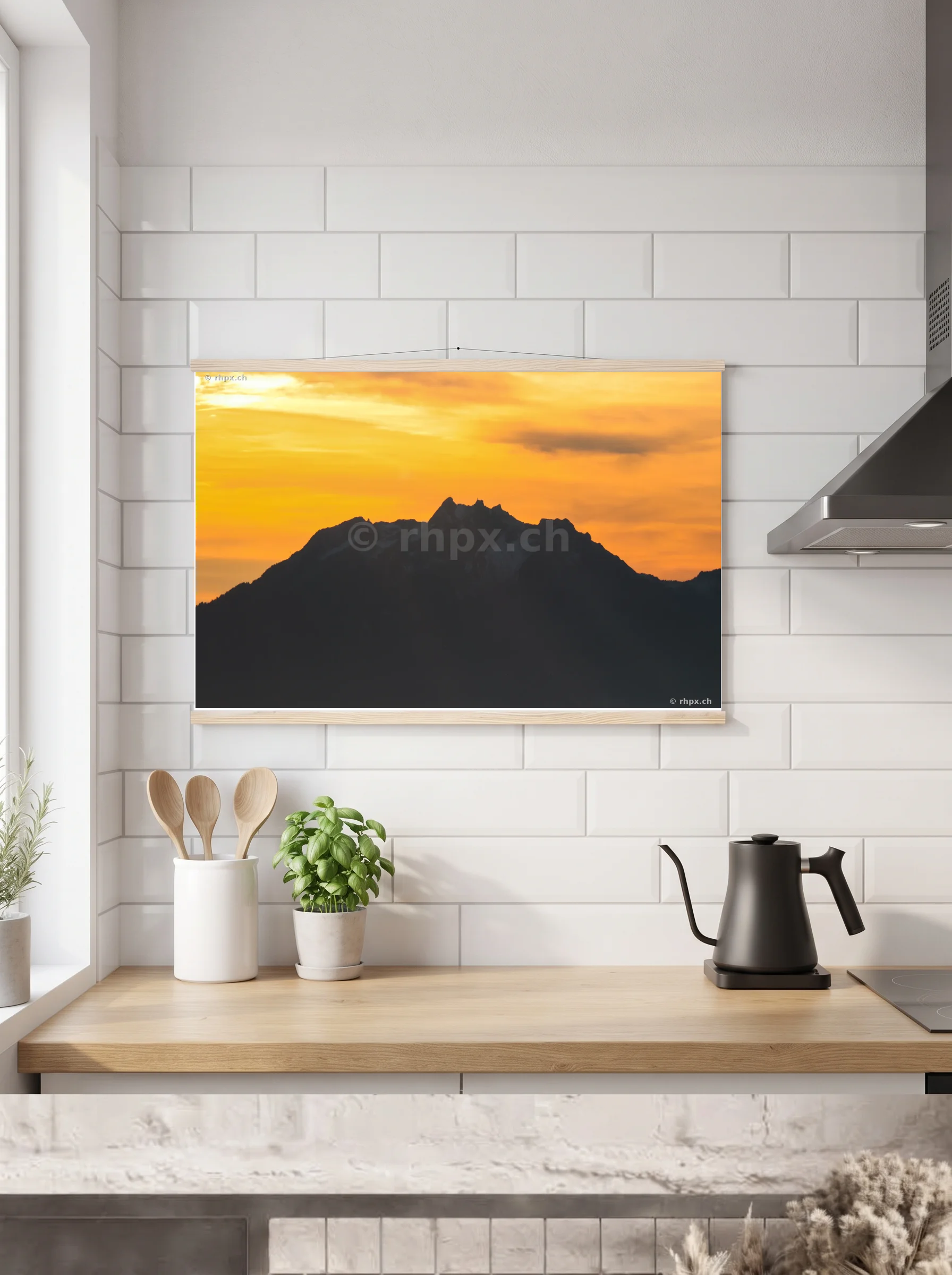 Premium-Poster mit Leisten horizontal 60x90 cm