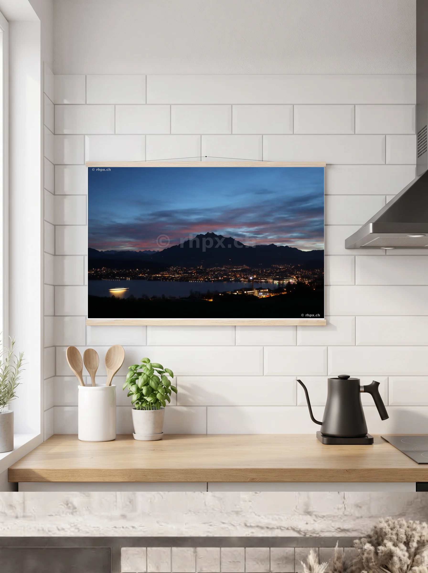 Premium-Poster mit Leisten horizontal 60x90 cm