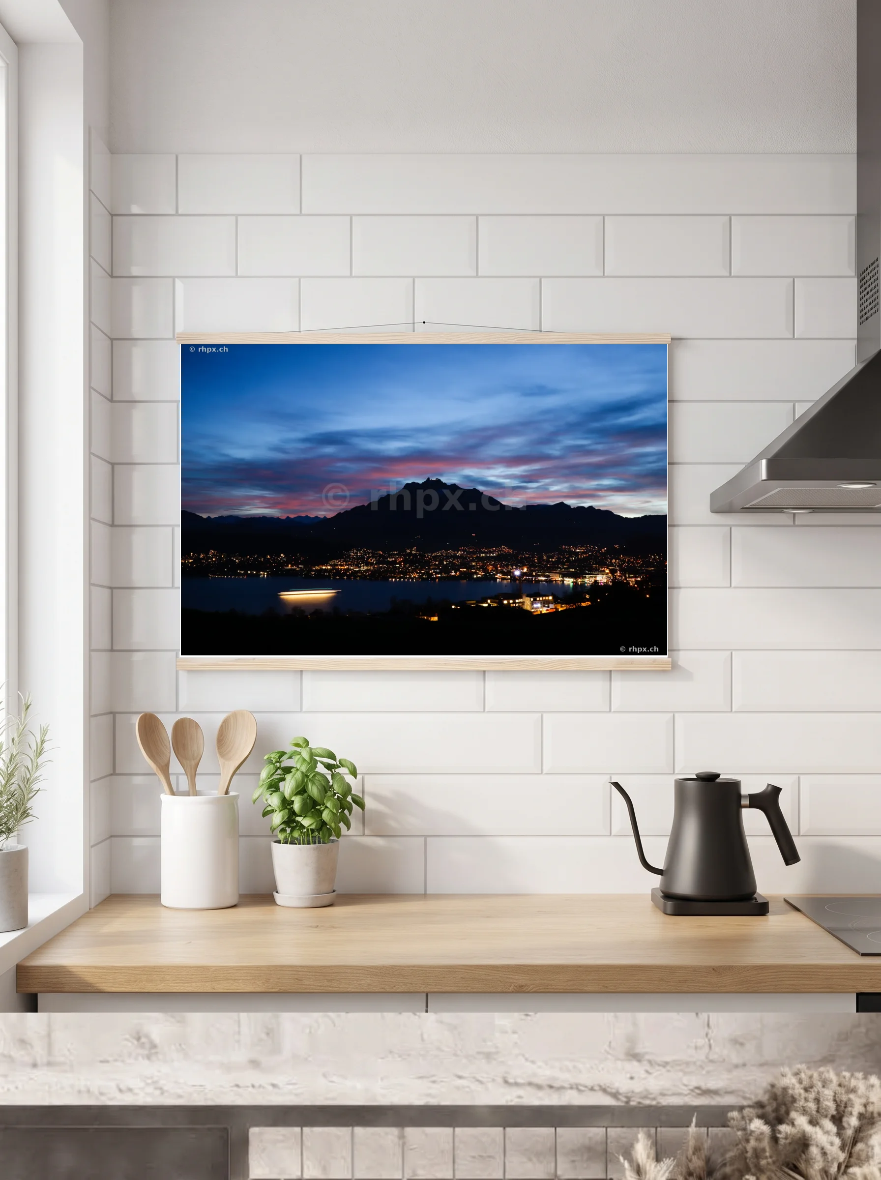 Premium-Poster mit Leisten horizontal 70 x 100 cm