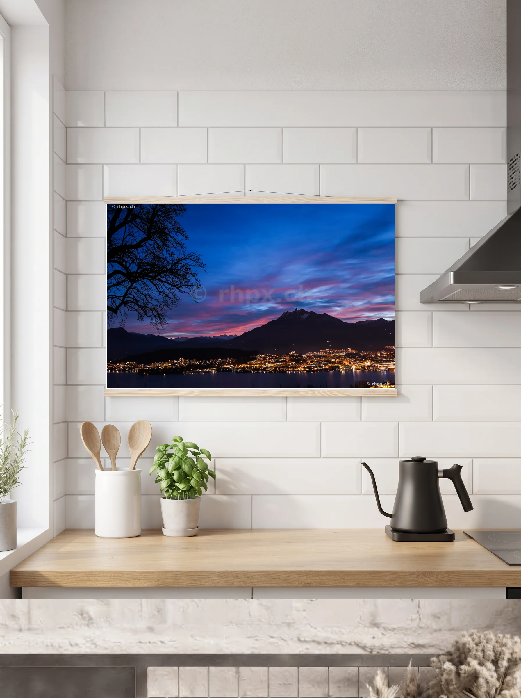 Premium-Poster mit Leisten horizontal 60x90 cm