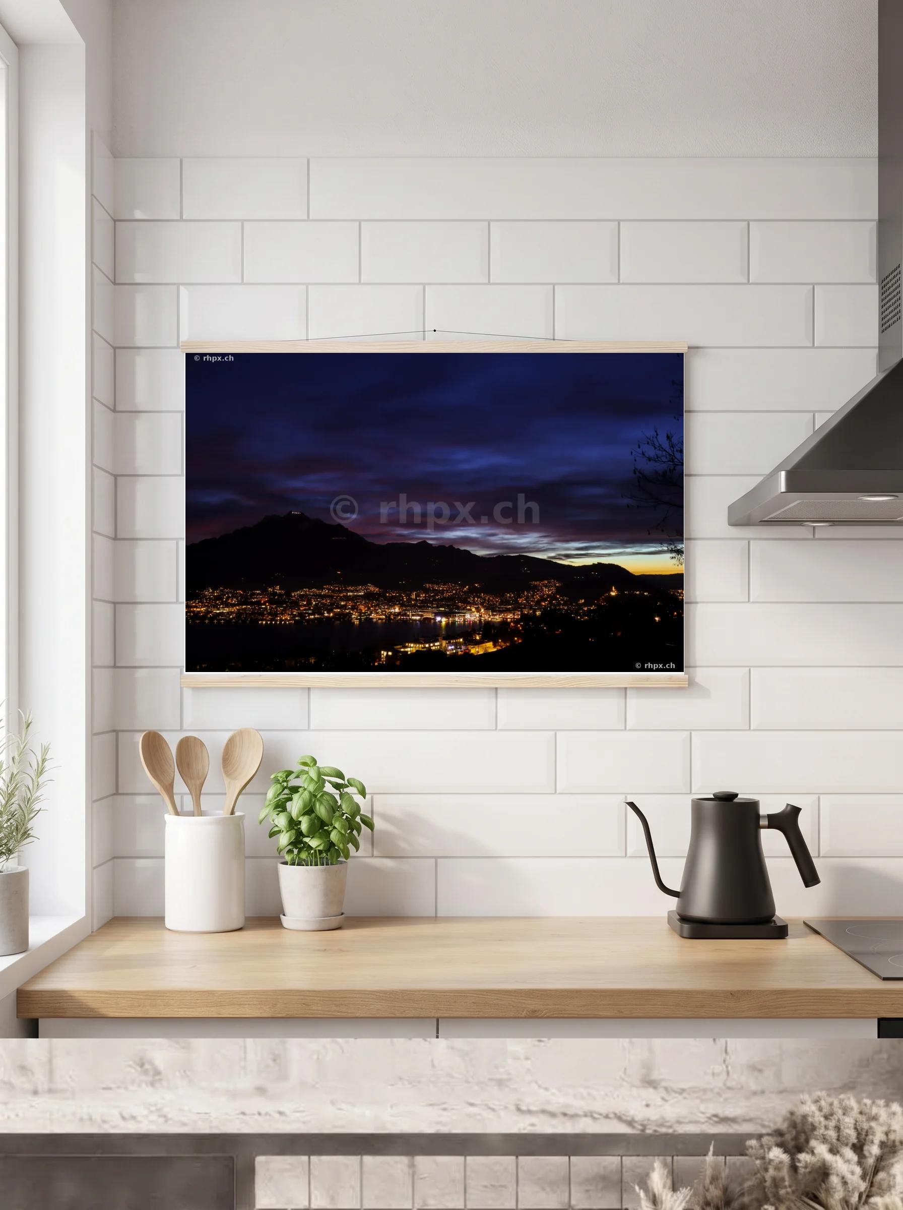 Premium-Poster mit Leisten horizontal 60x90 cm