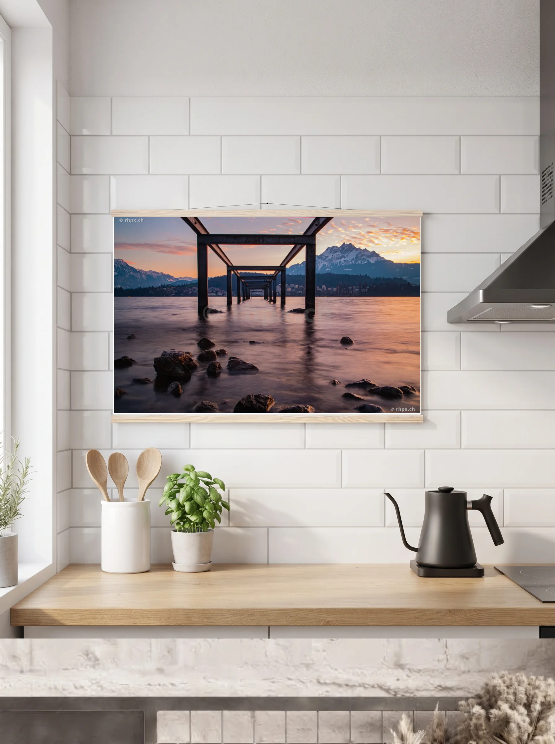 Premium-Poster mit Leisten horizontal 60x90 cm