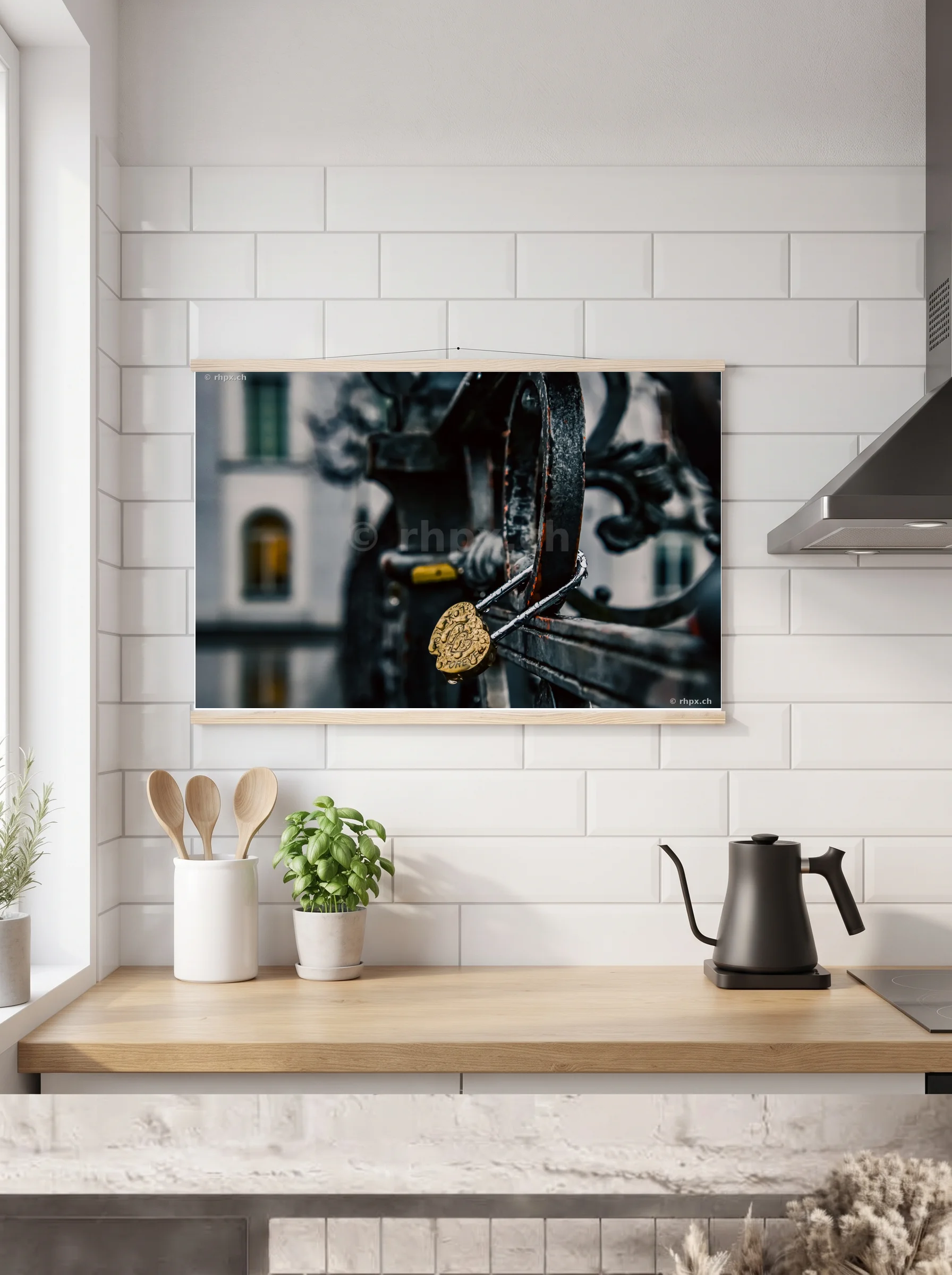 Premium-Poster mit Leisten horizontal 70 x 100 cm