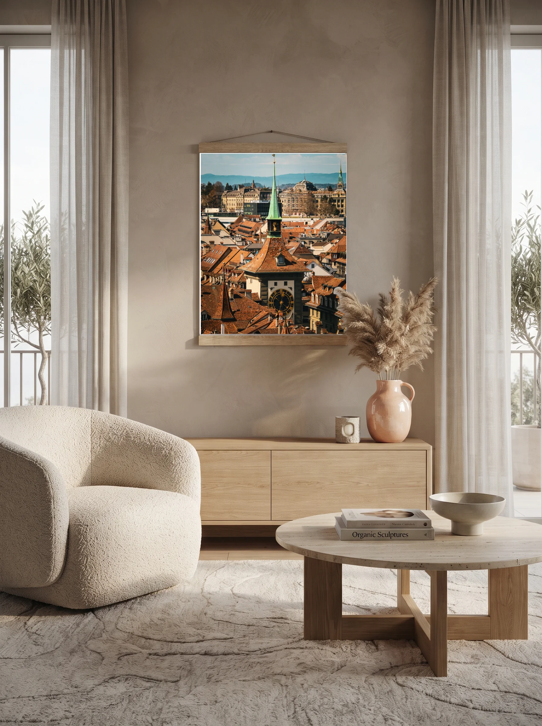 Premium-Poster mit Leisten Vertikal