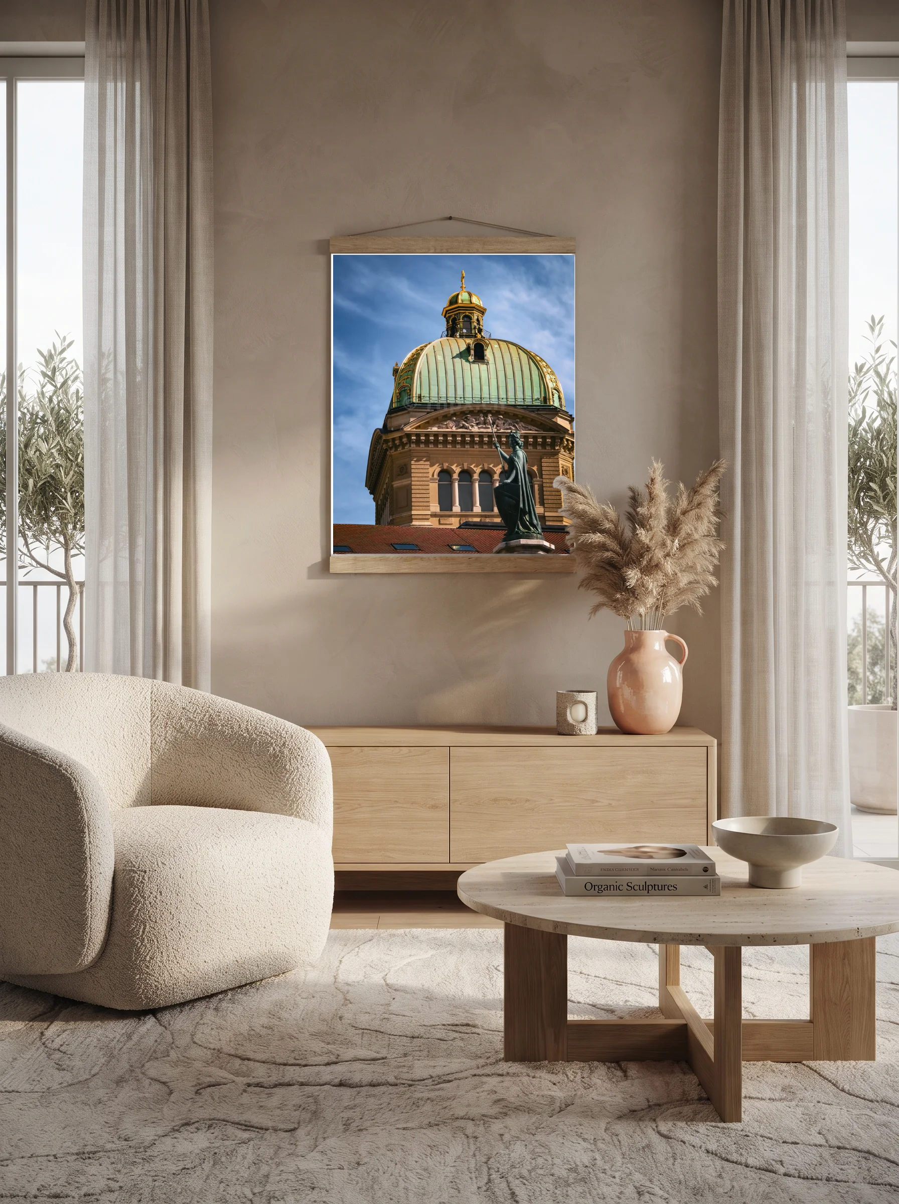 Premium-Poster mit Leisten Vertikal