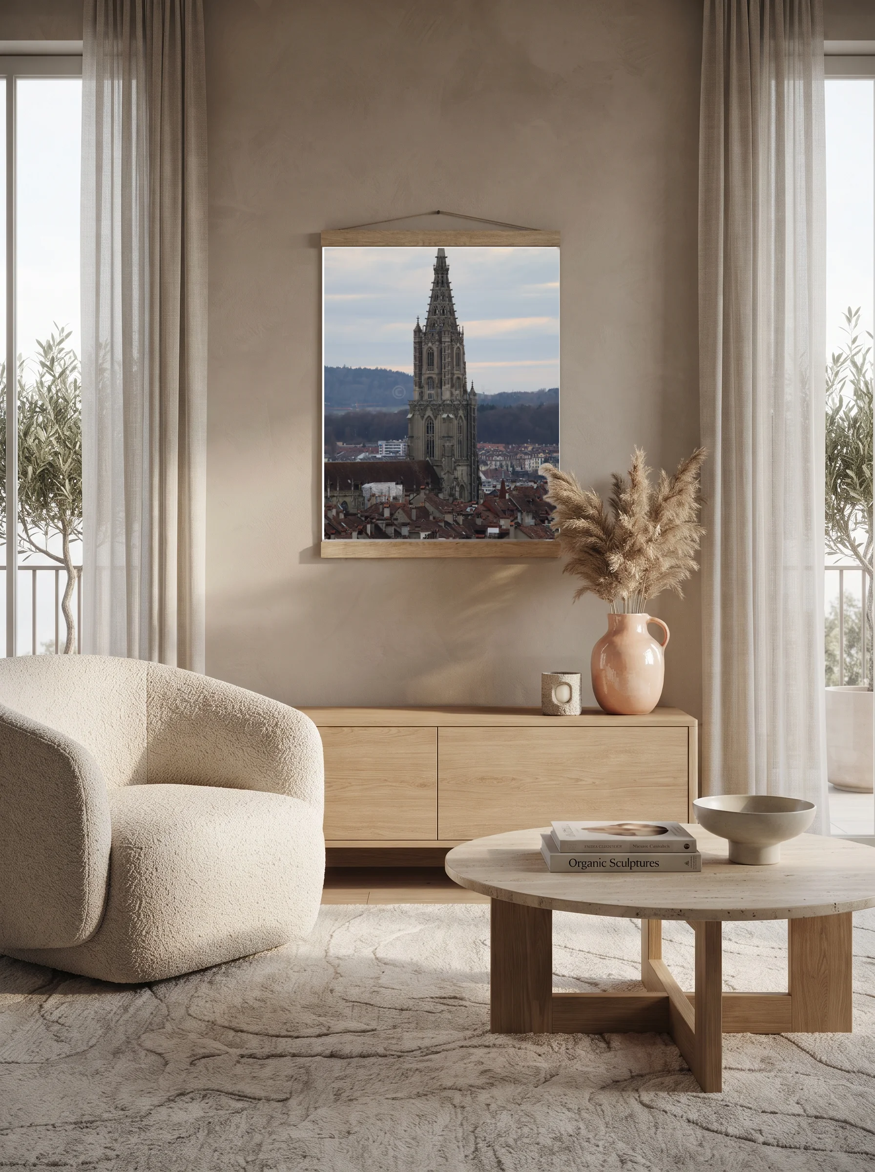 Premium-Poster mit Leisten Vertikal