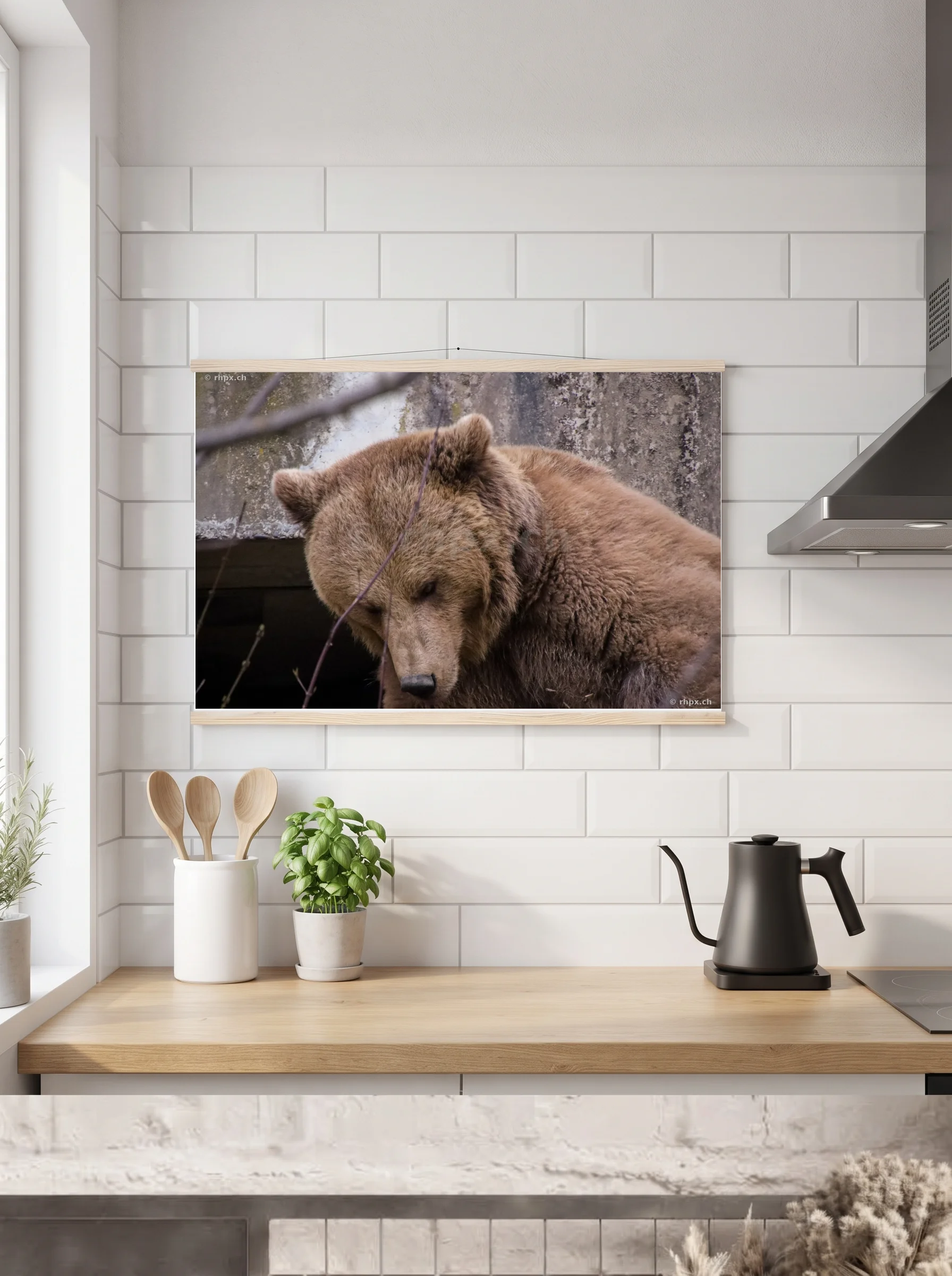 Premium-Poster mit Leisten horizontal