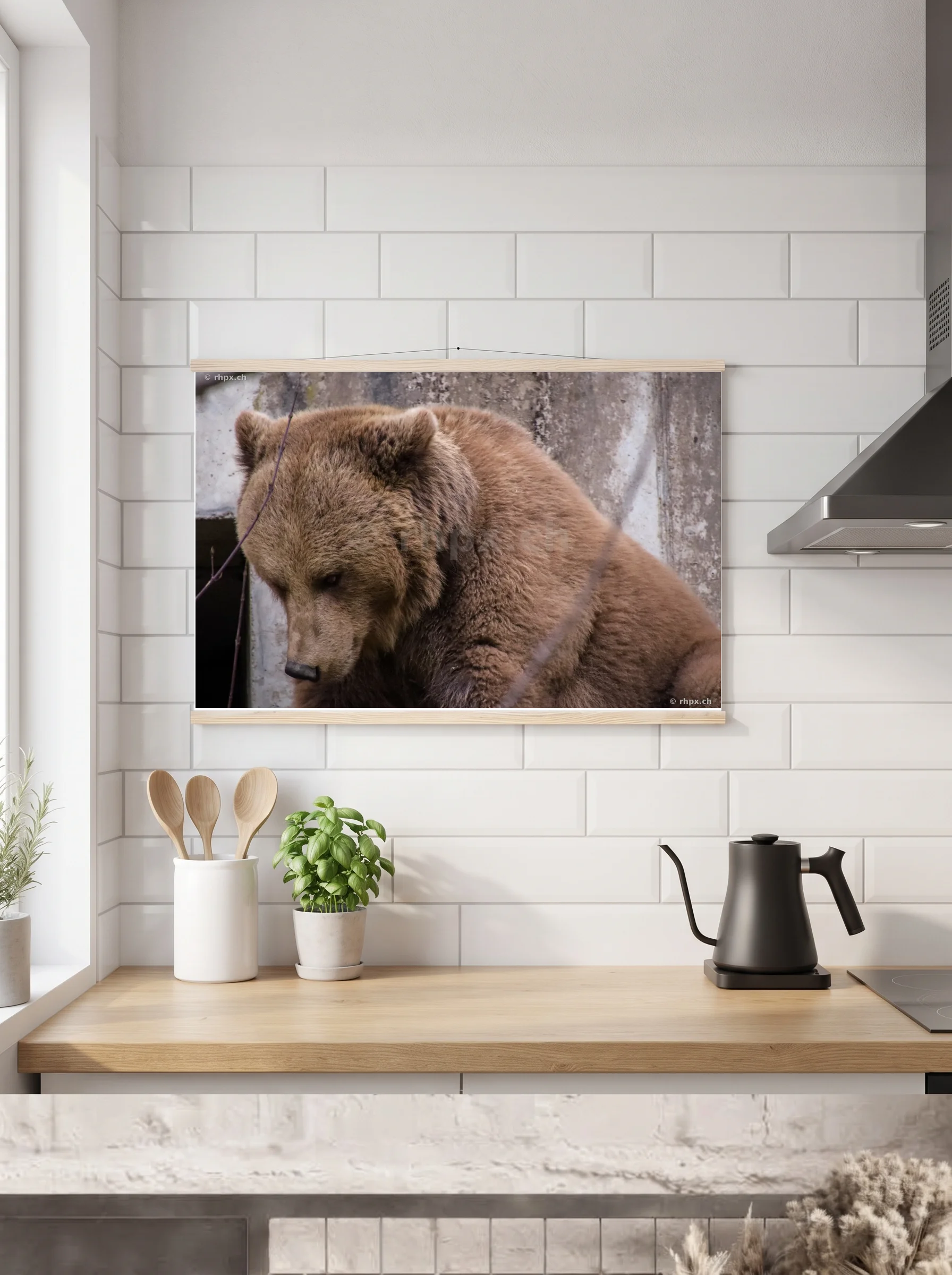 Premium-Poster mit Leisten horizontal