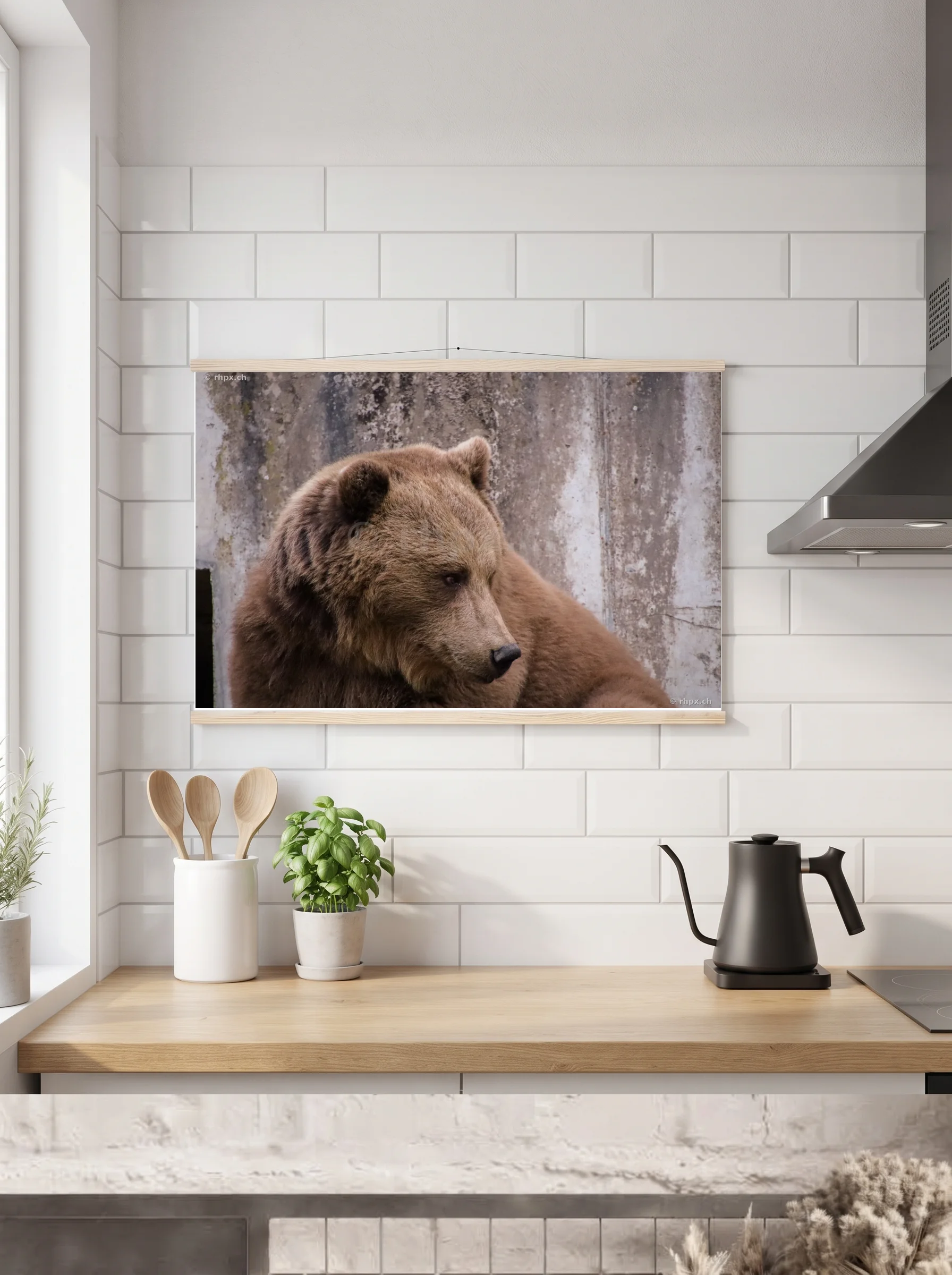 Premium-Poster mit Leisten horizontal