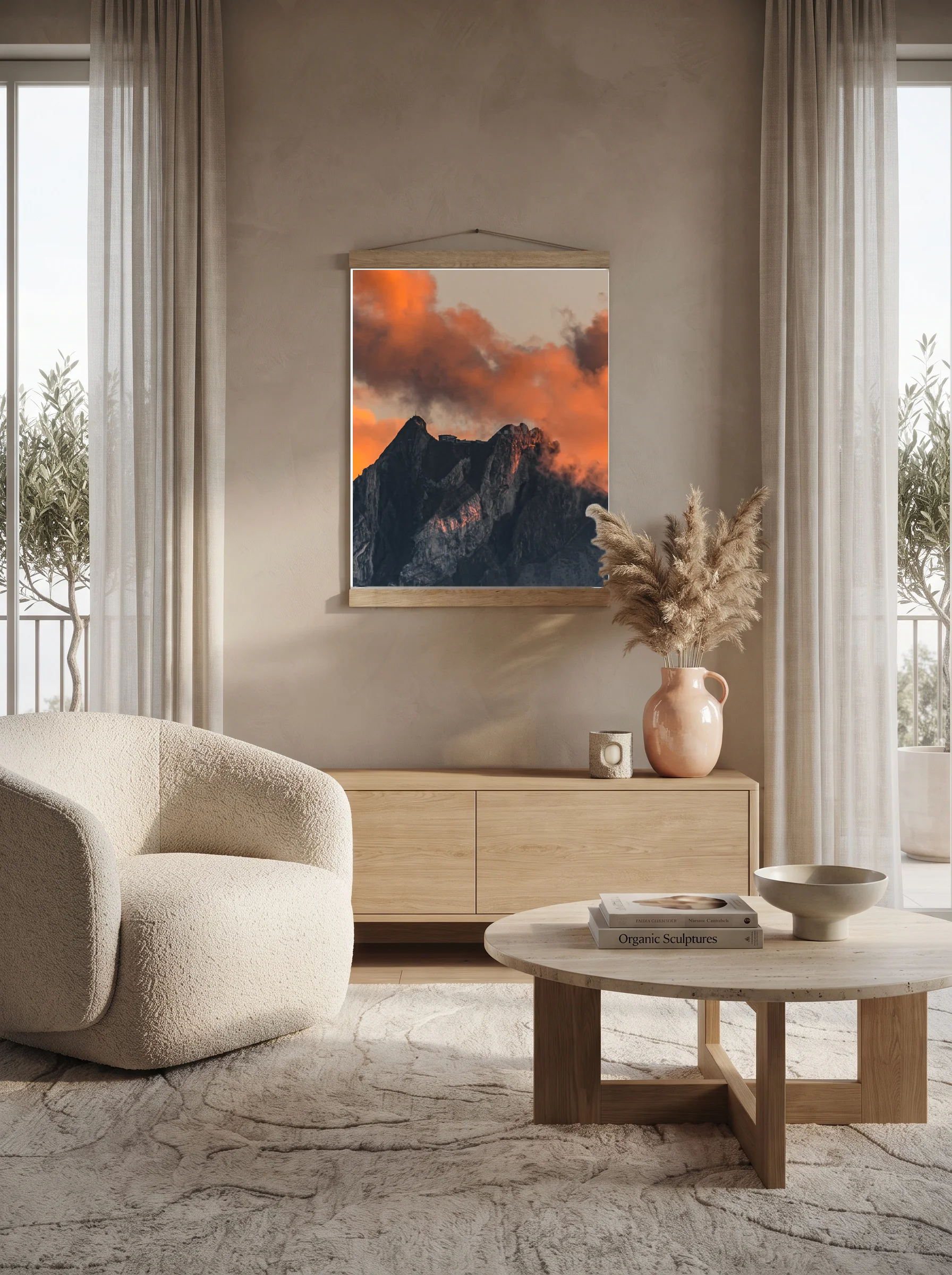 Premium-Poster mit Leisten Vertikal