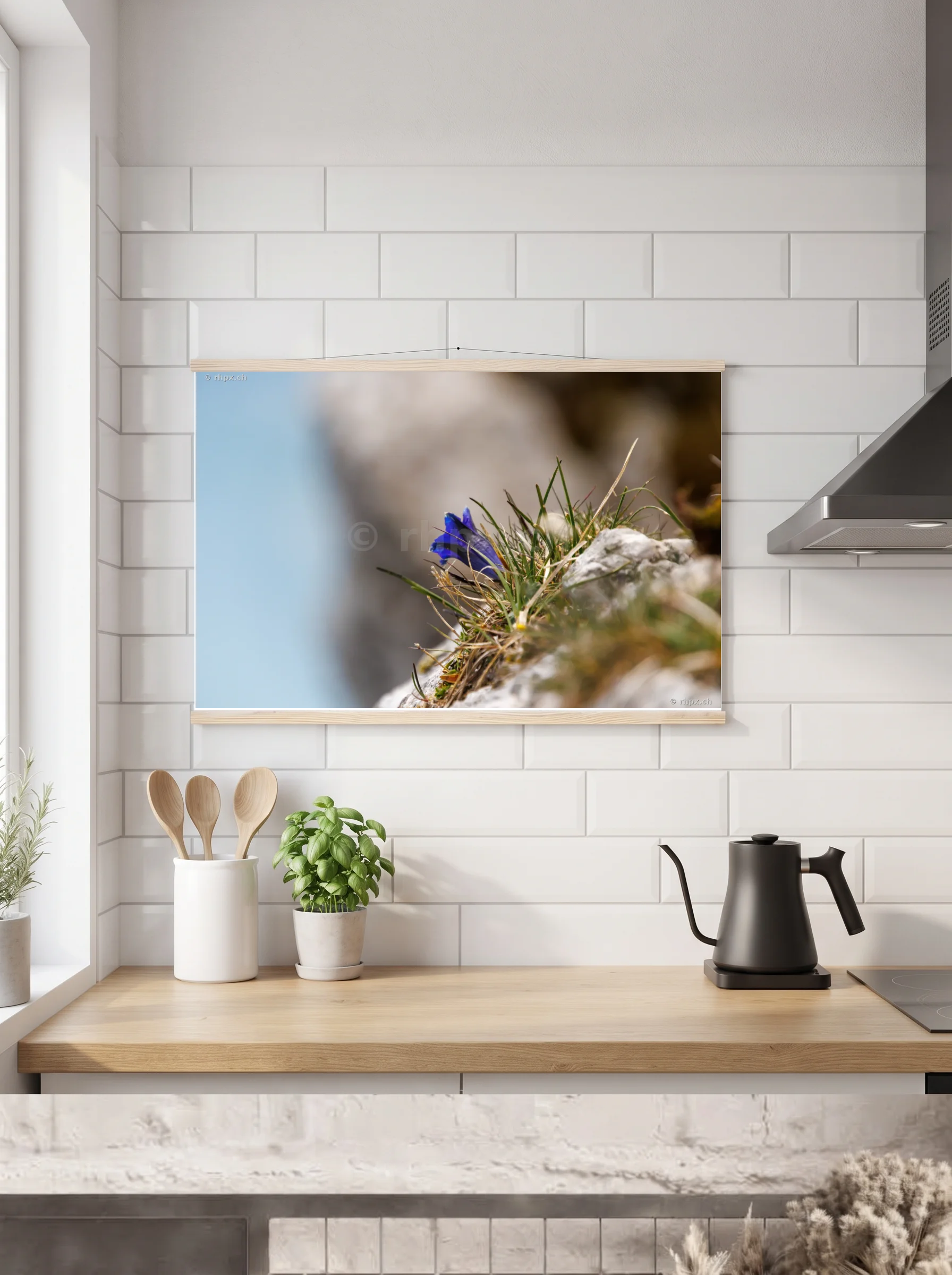 Premium-Poster mit Leisten horizontal 60x90 cm