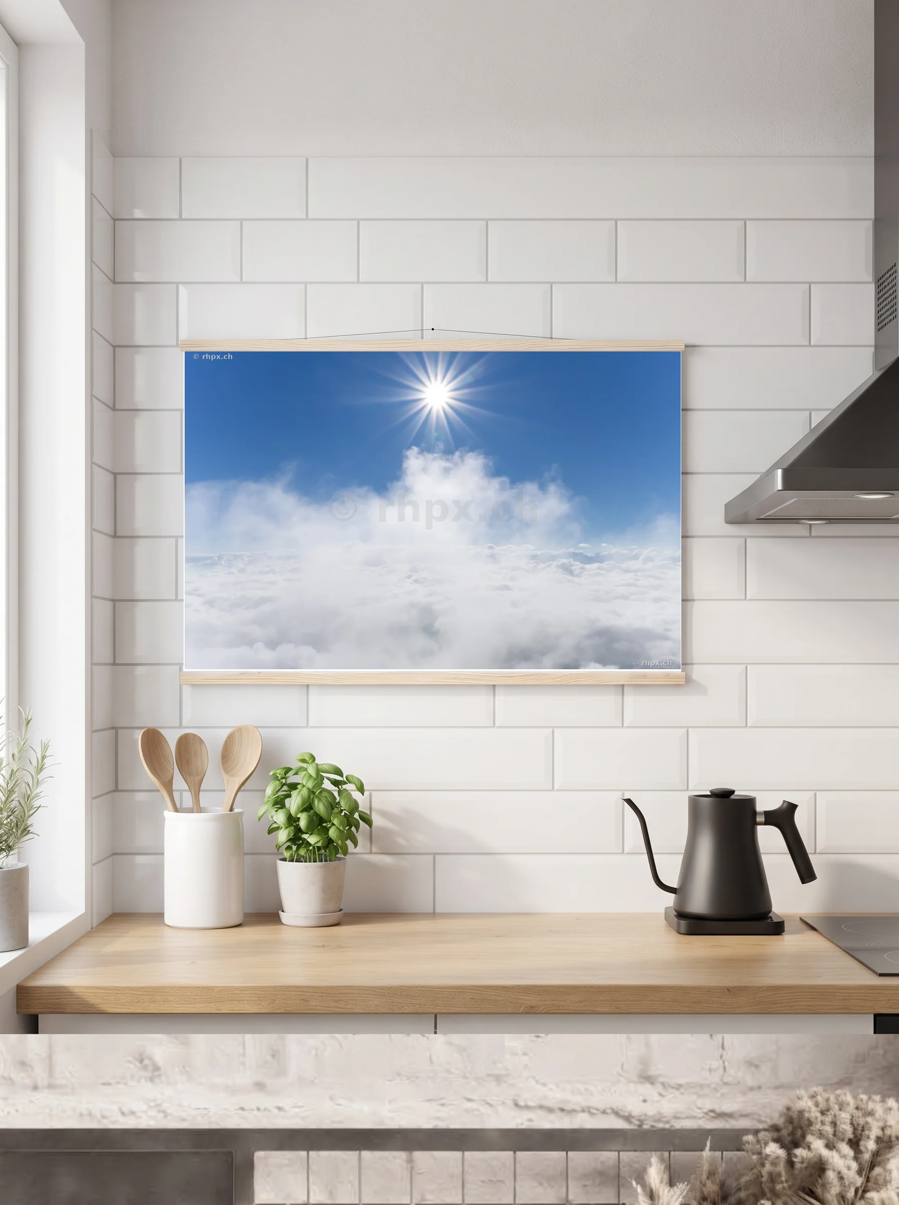 Premium-Poster mit Leisten horizontal 60x90 cm