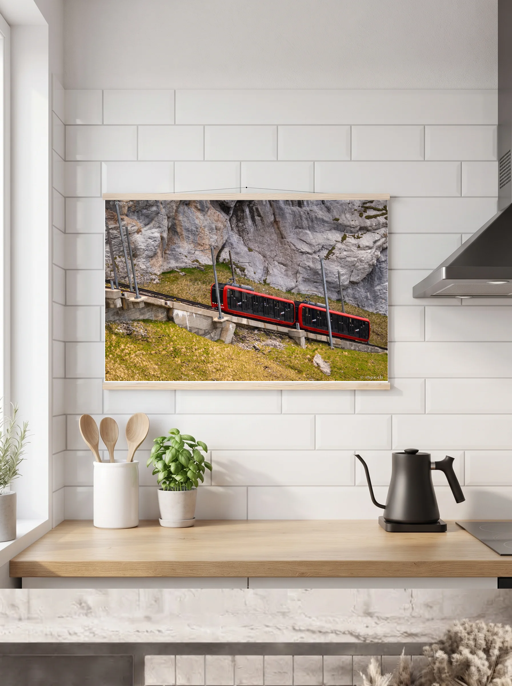 Premium-Poster mit Leisten horizontal 60x90 cm