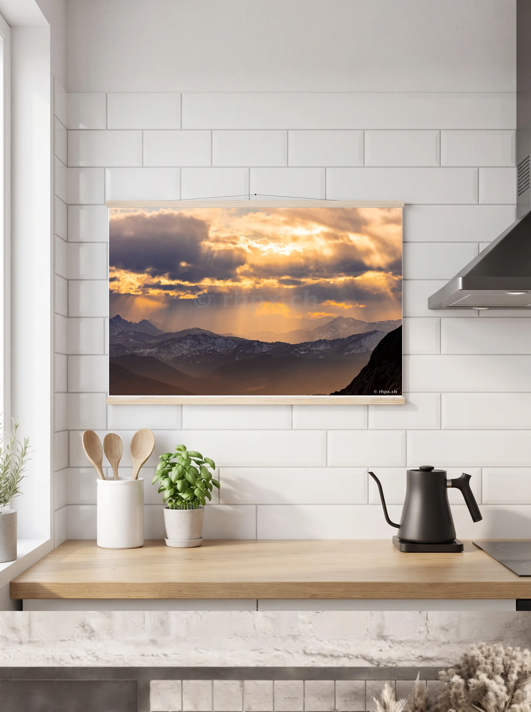 Premium-Poster mit Leisten horizontal 60x90 cm