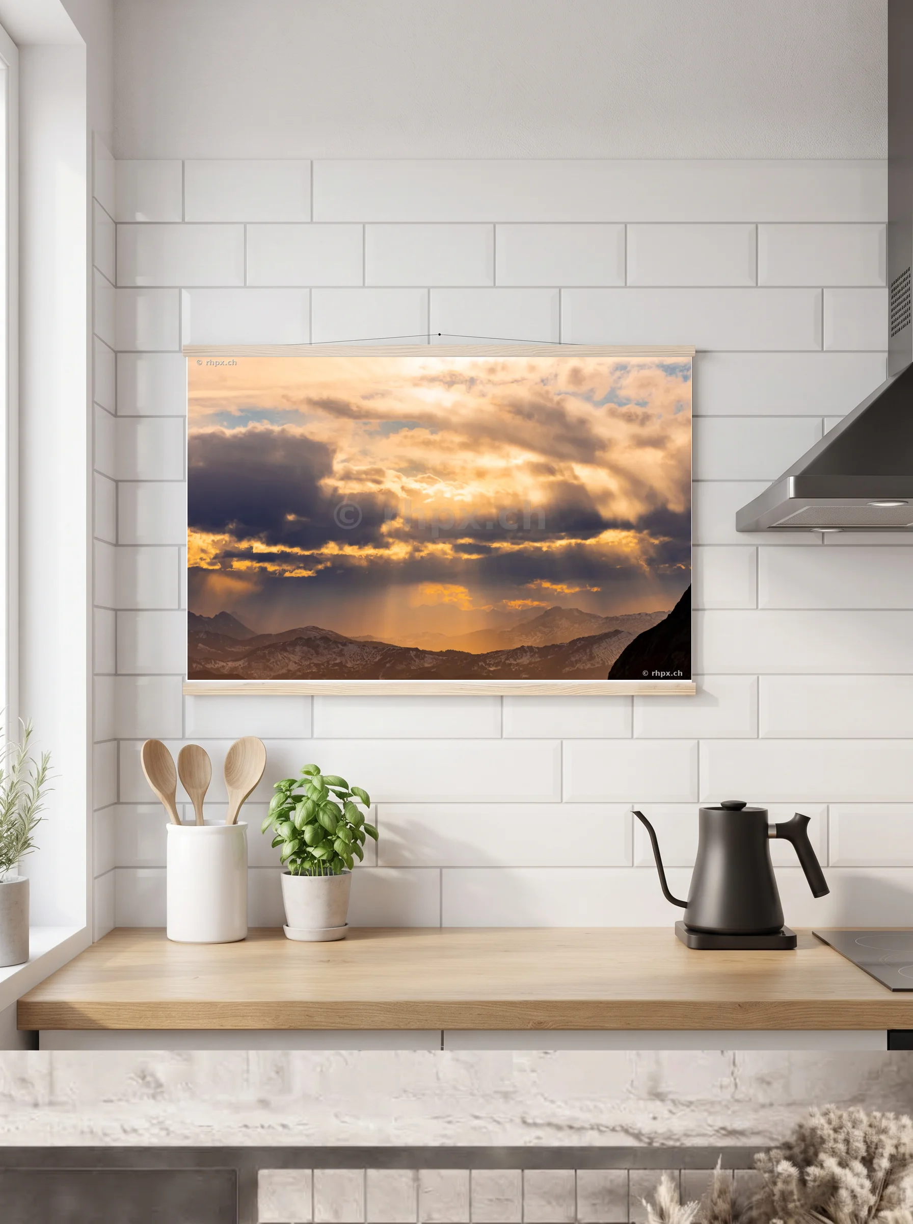 Premium-Poster mit Leisten horizontal 60x90 cm