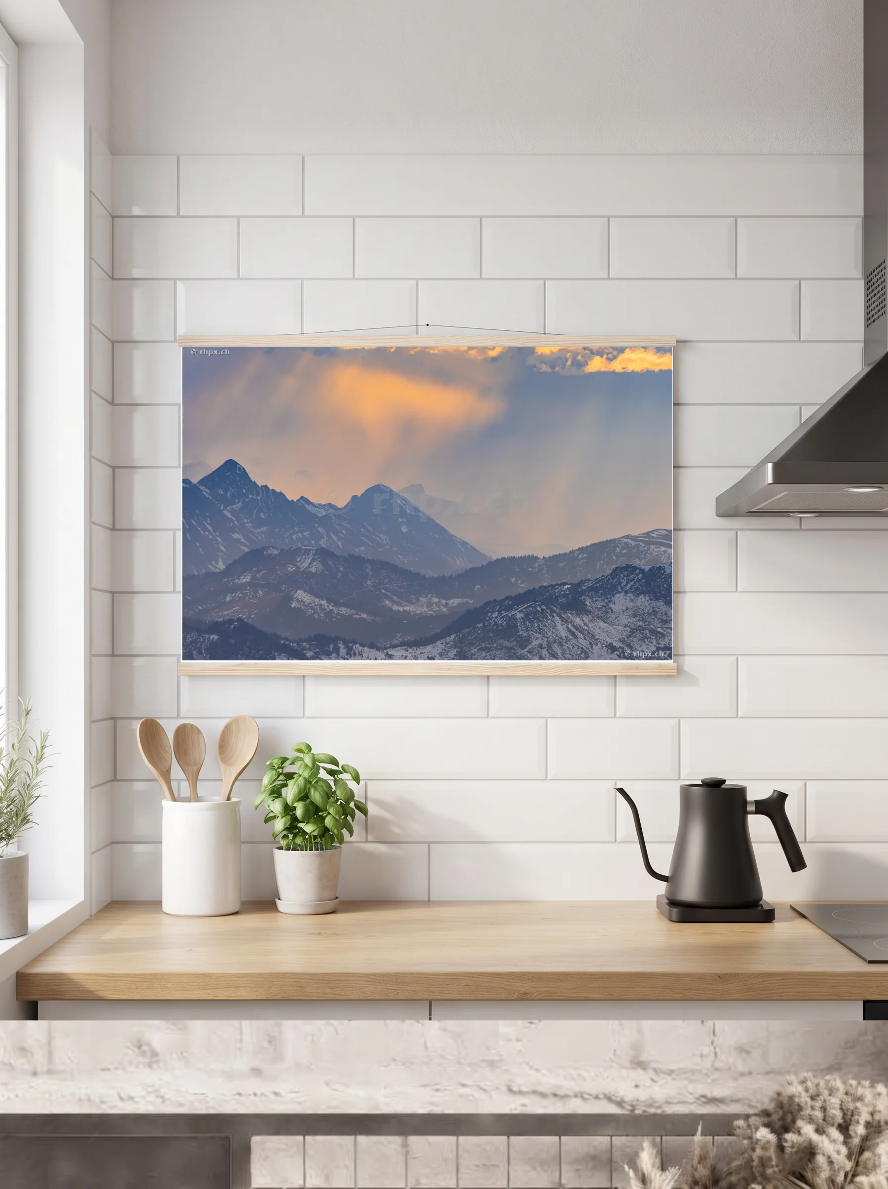 Premium-Poster mit Leisten horizontal A3 (29.7 x 42 cm)