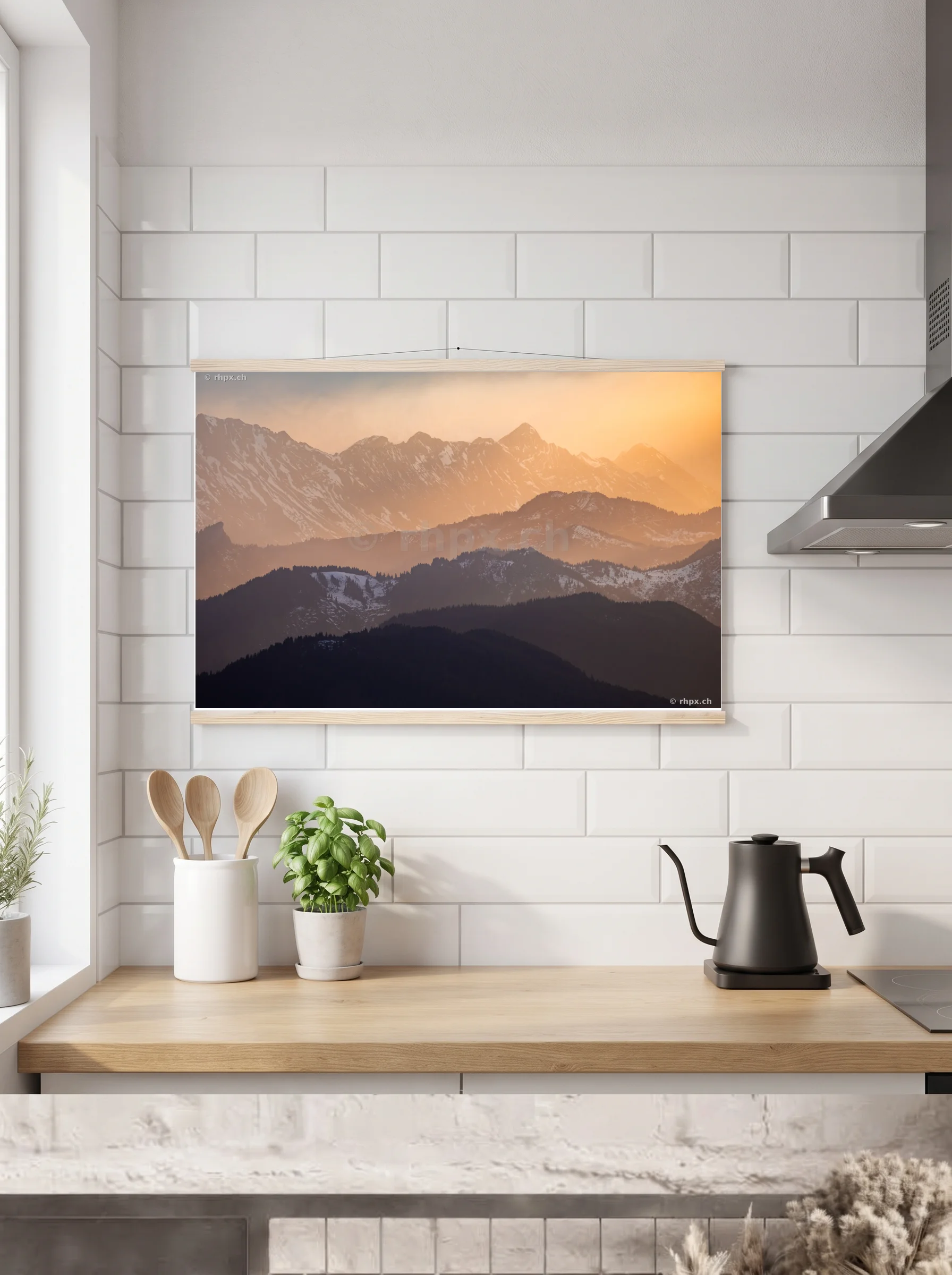 Premium-Poster mit Leisten horizontal 60x90 cm