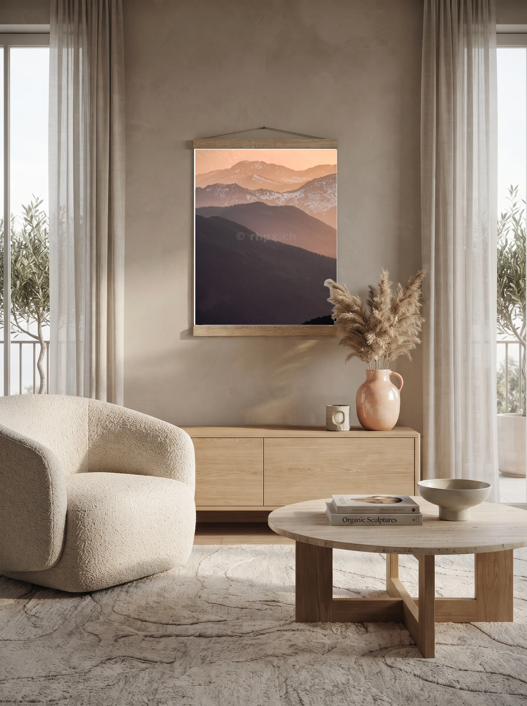 Premium-Poster mit Leisten Vertikal 60x90 cm