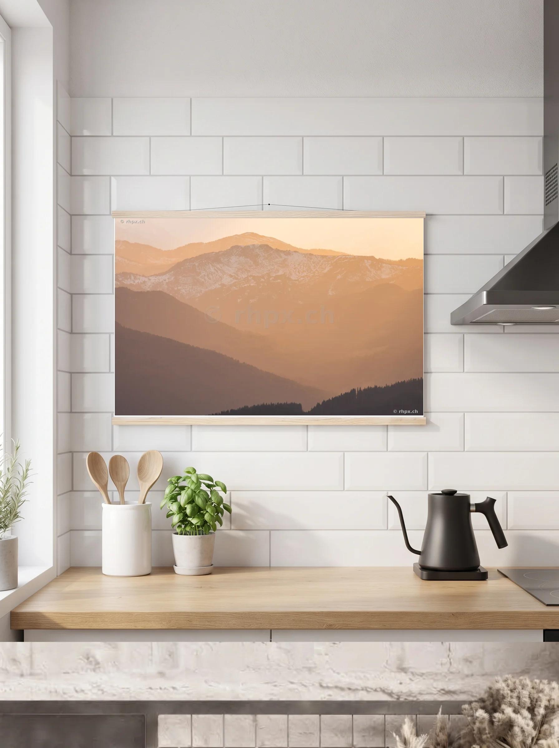 Premium-Poster mit Leisten horizontal 60x90 cm