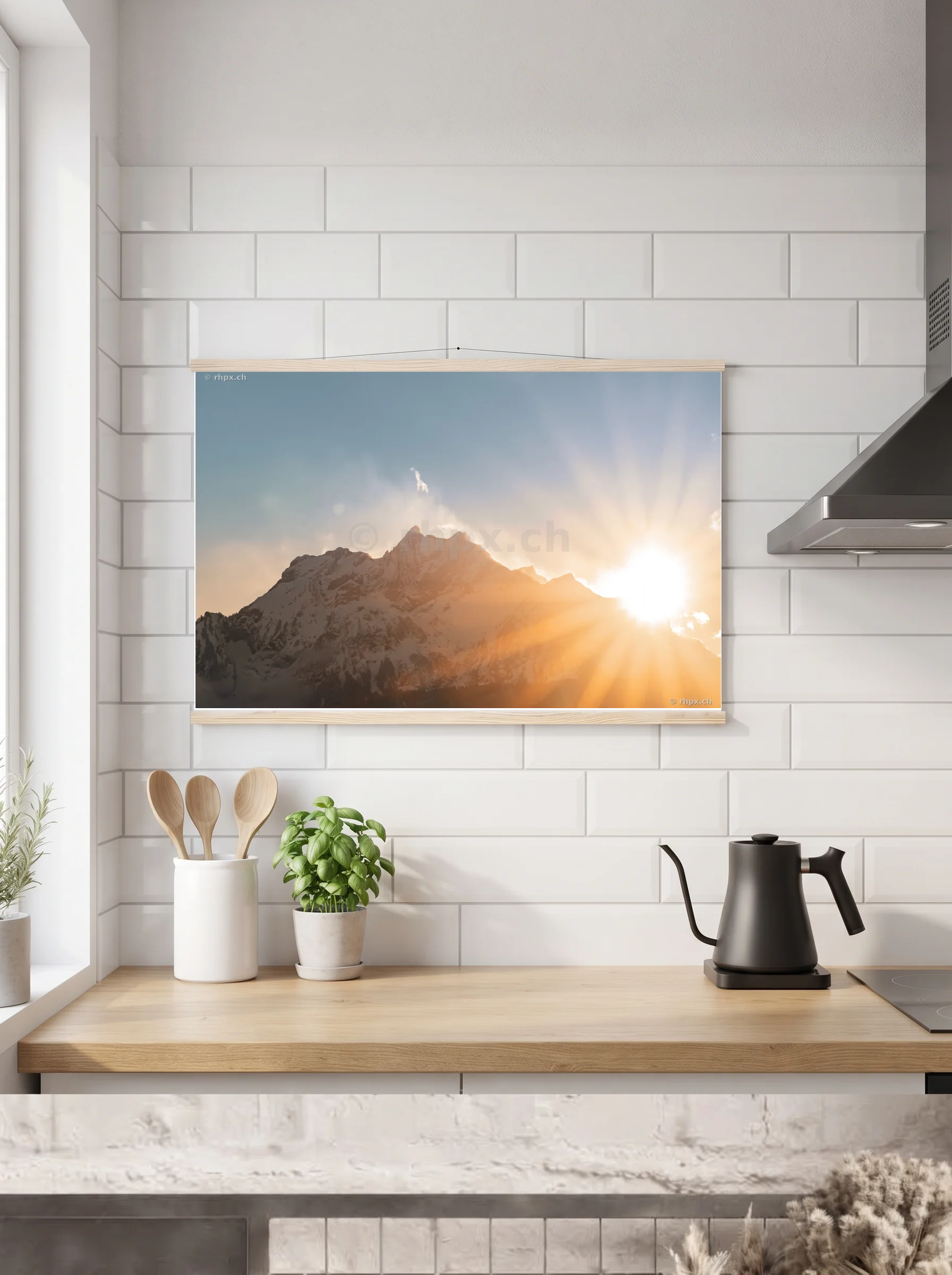 Premium-Poster mit Leisten horizontal 60x90 cm