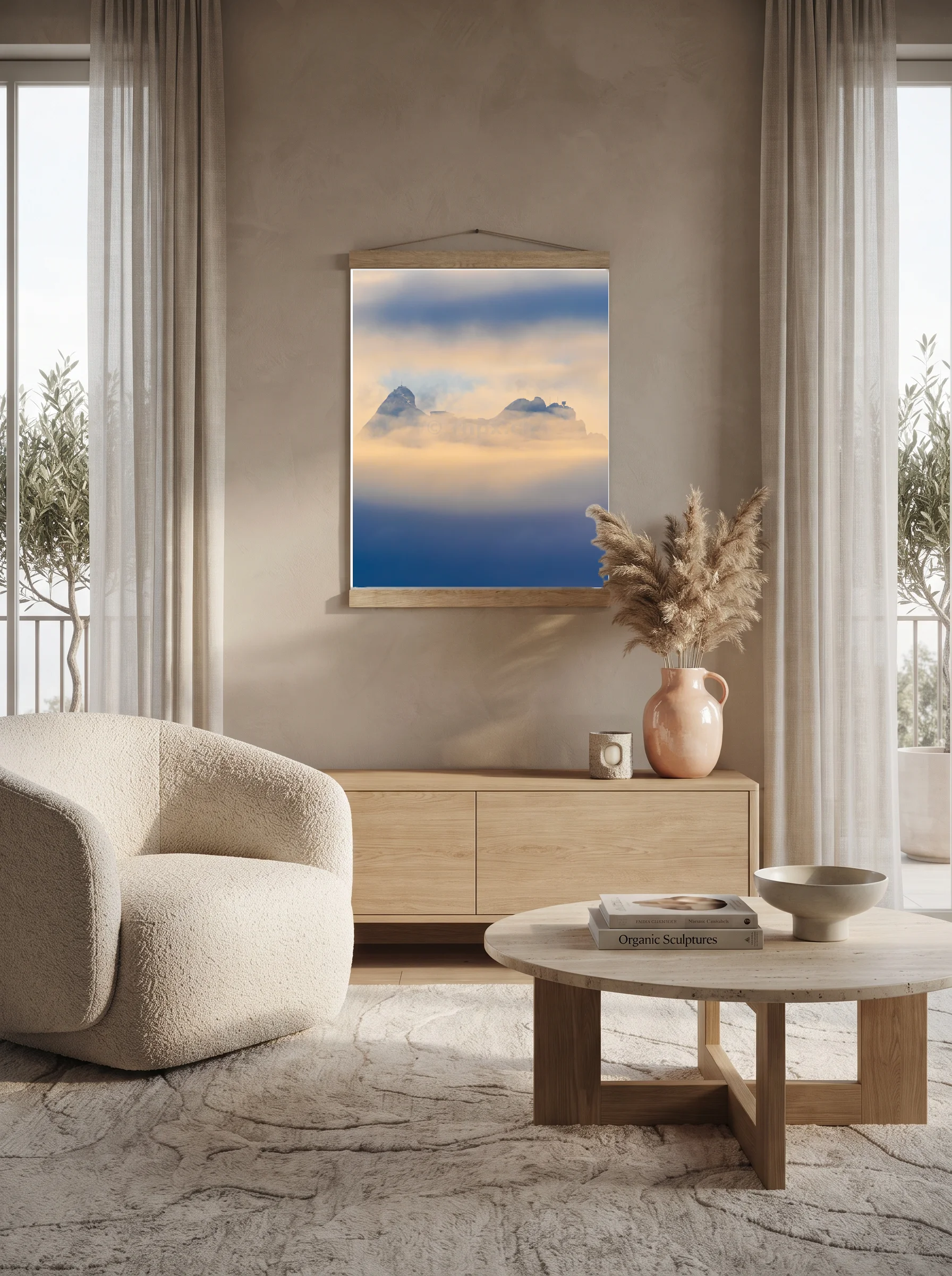 Premium-Poster mit Leisten Vertikal 60x90 cm
