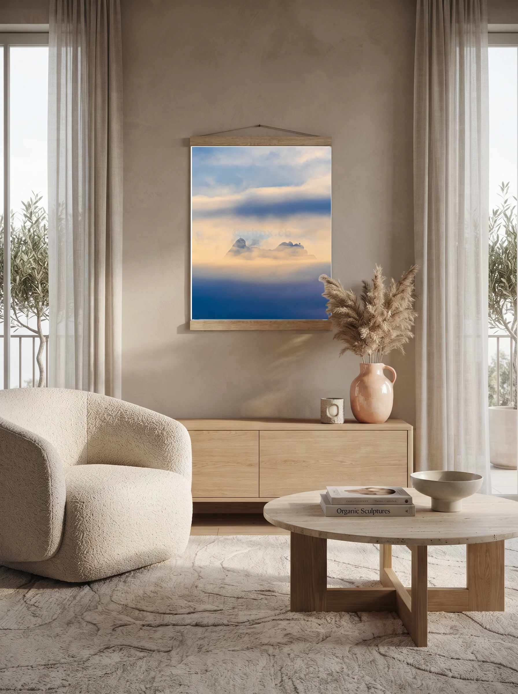Premium-Poster mit Leisten Vertikal 60x90 cm
